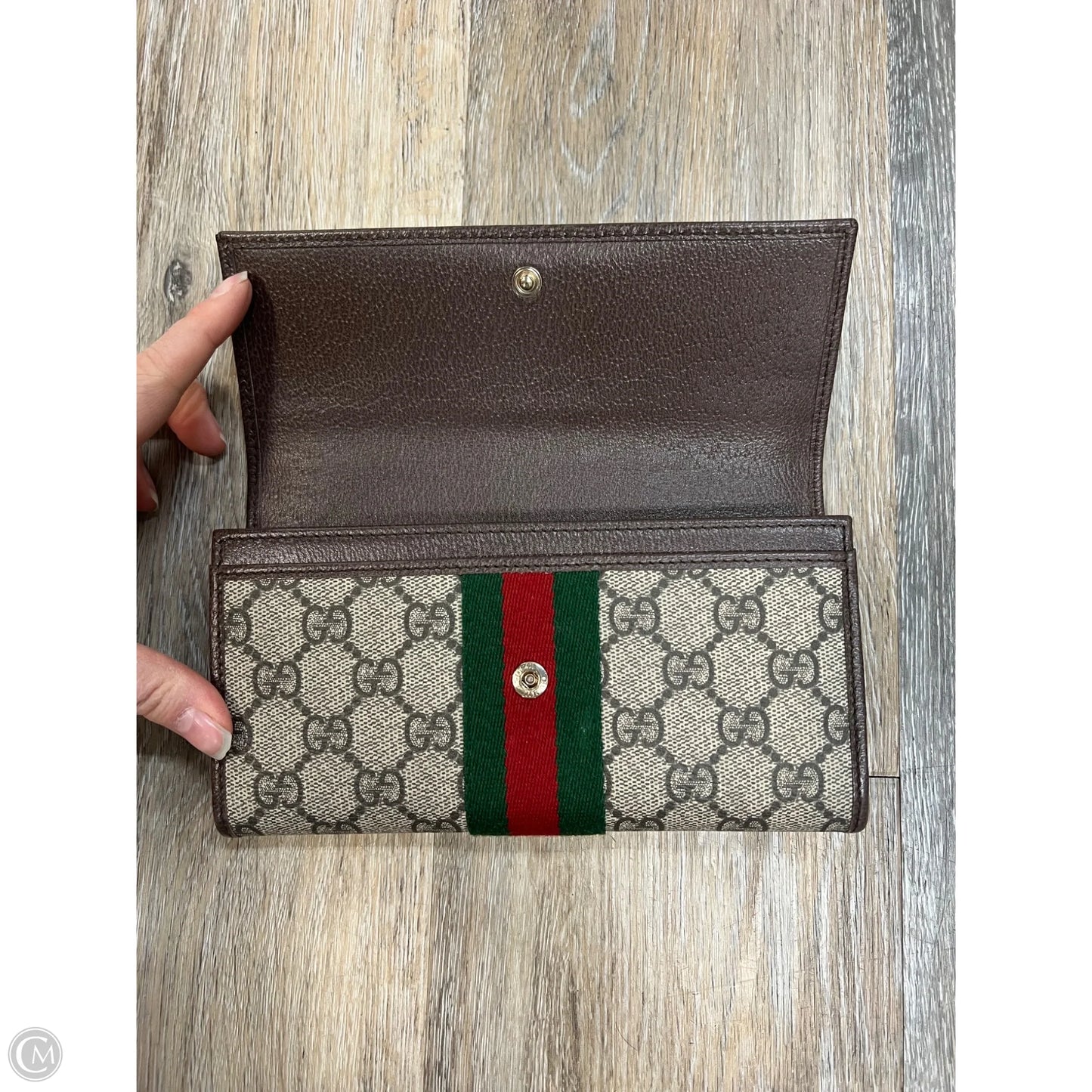 Wallet Luxury Designer By Gucci, Size: Large