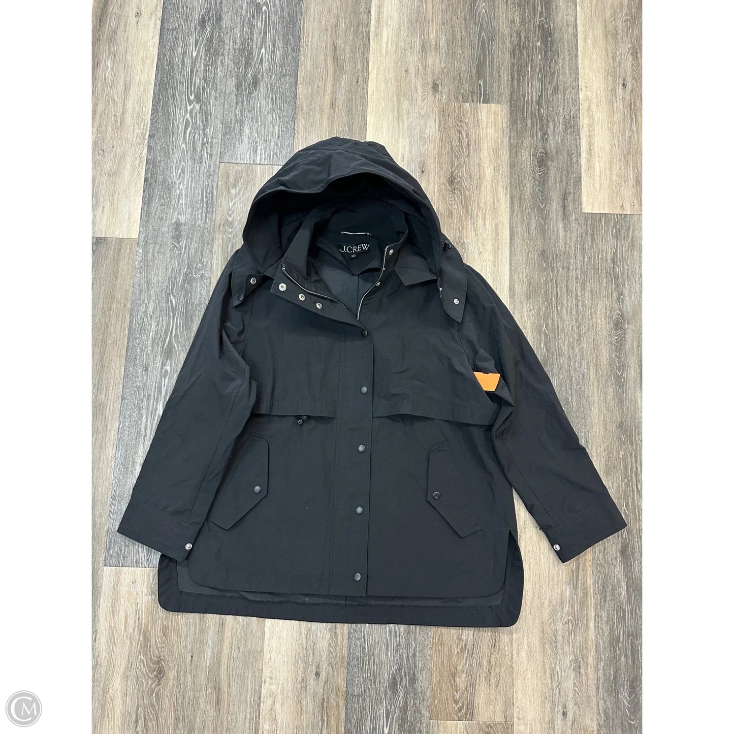 Jacket Windbreaker By J. Crew In Black, Size: M