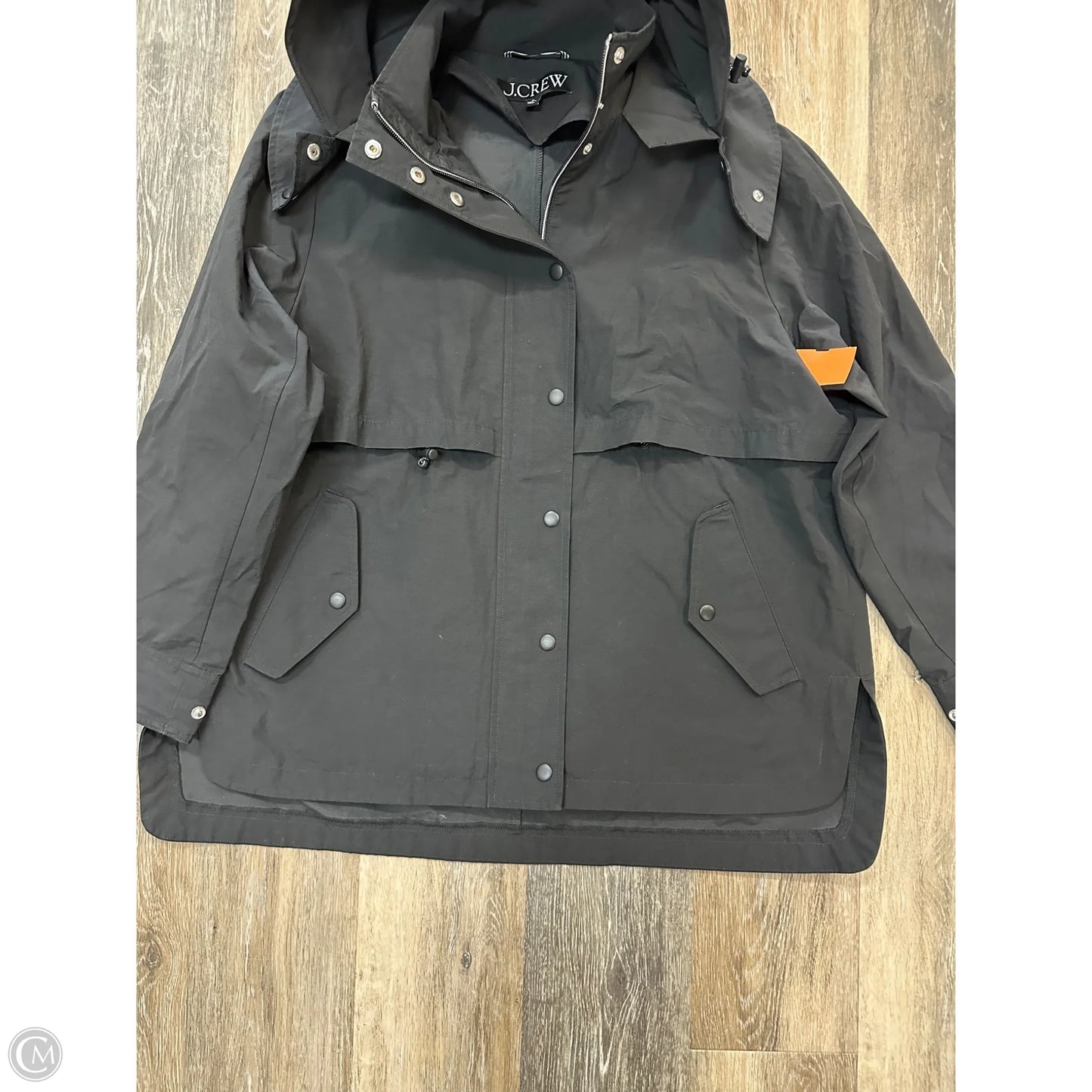 Jacket Windbreaker By J. Crew In Black, Size: M