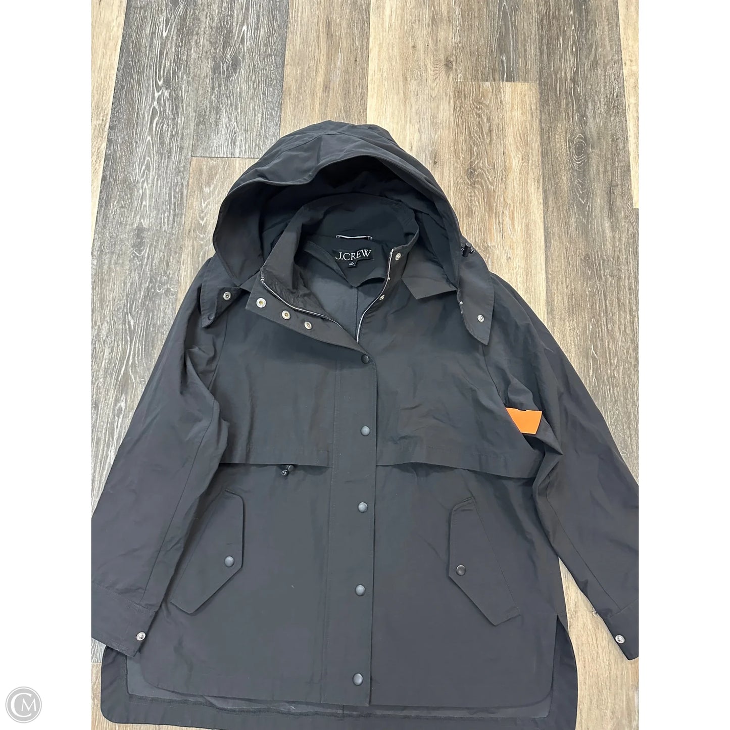 Jacket Windbreaker By J. Crew In Black, Size: M