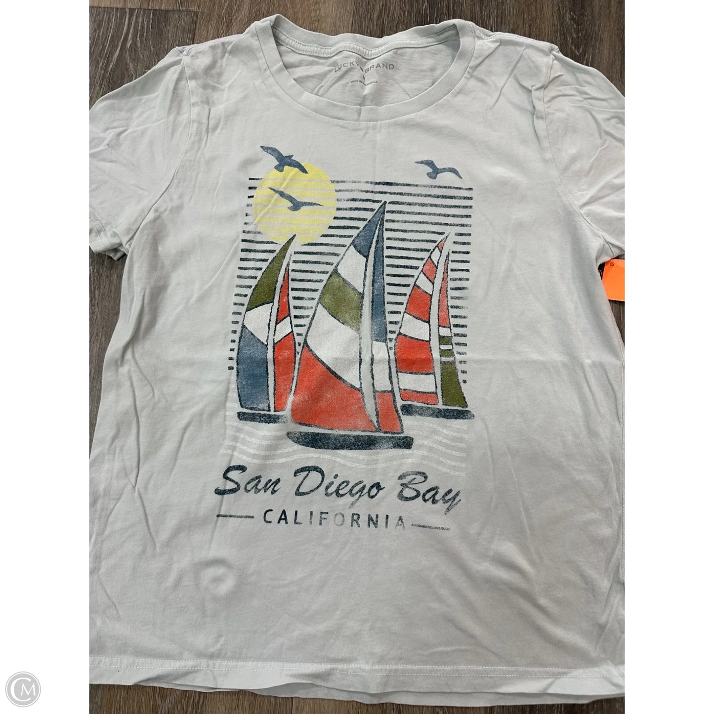 Top Short Sleeve By Lucky Brand In Blue, Size: M