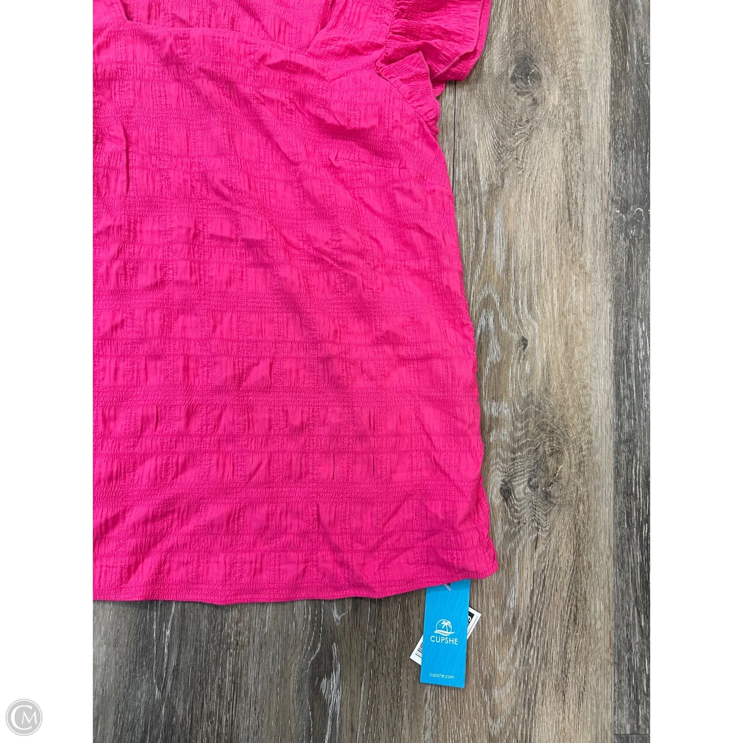 Top Short Sleeve By Cupshe In Pink, Size: S