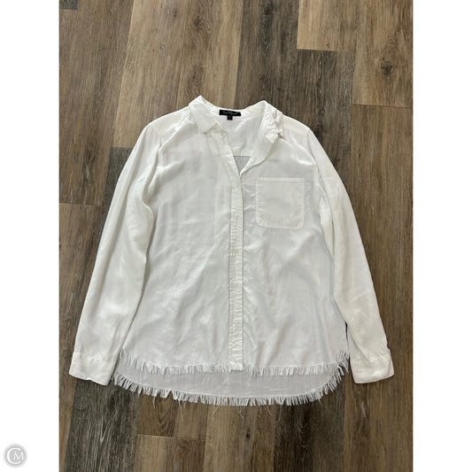 Top Long Sleeve By Velvet Heart In White, Size: L
