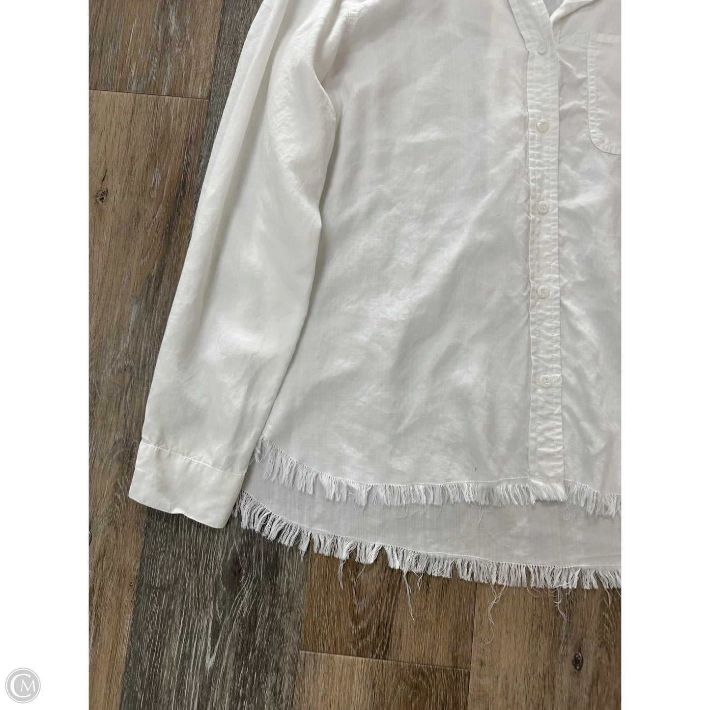 Top Long Sleeve By Velvet Heart In White, Size: L