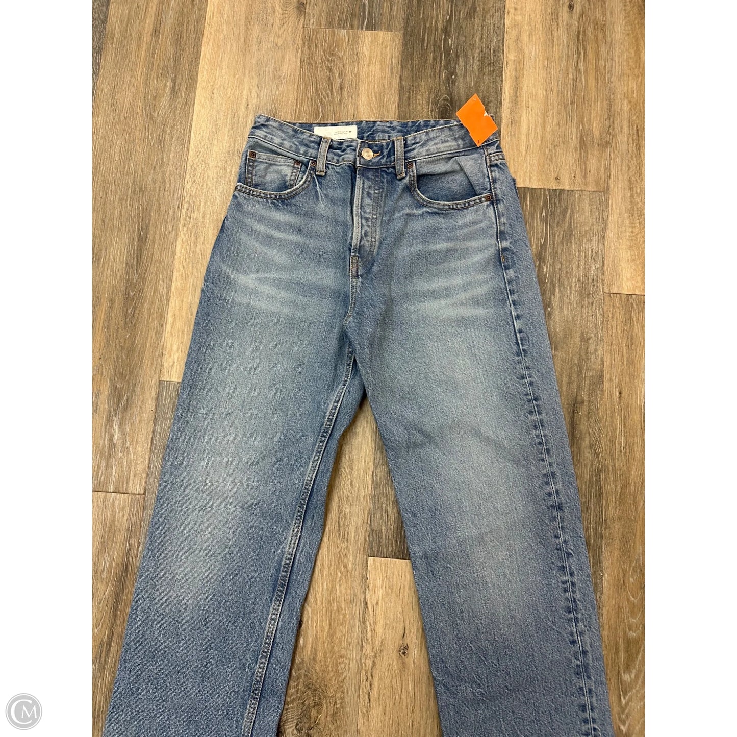 Jeans Straight By Zara In Blue Denim, Size: 4