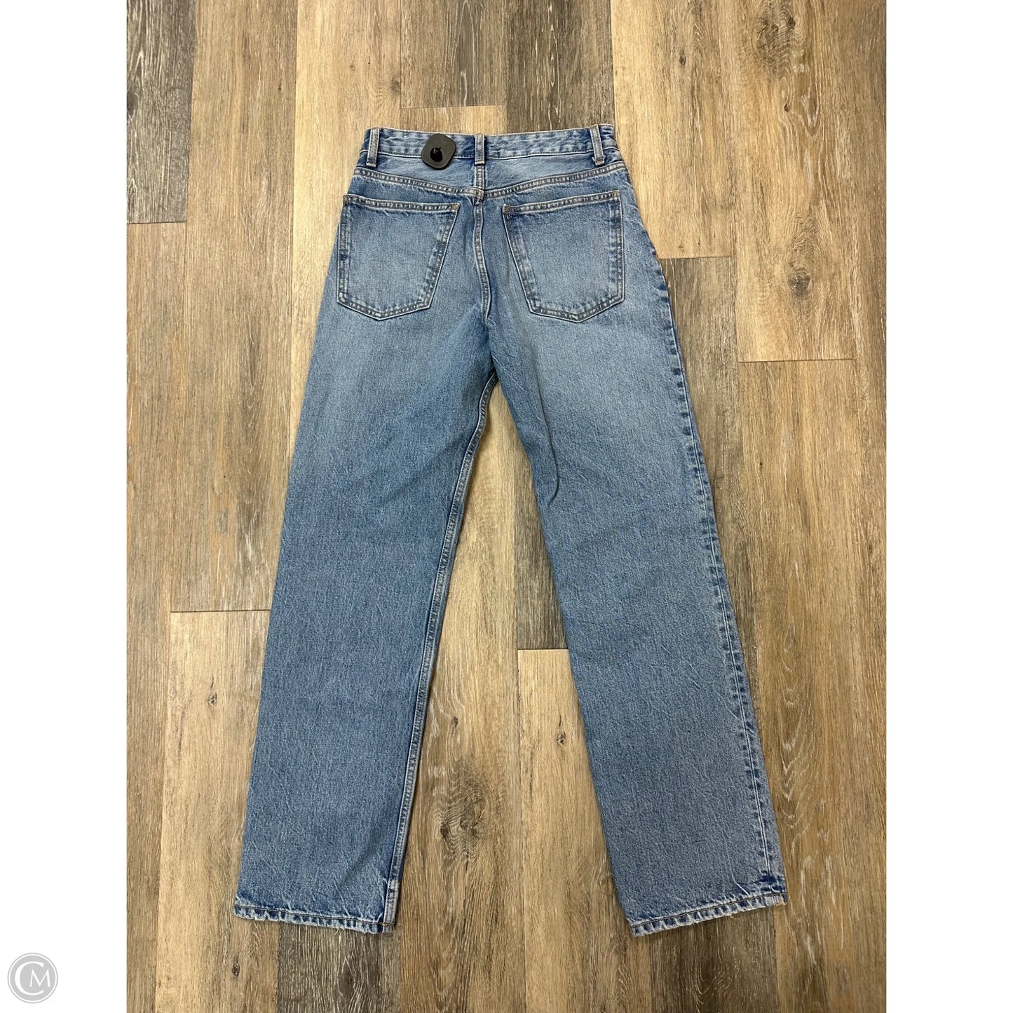 Jeans Straight By Zara In Blue Denim, Size: 4