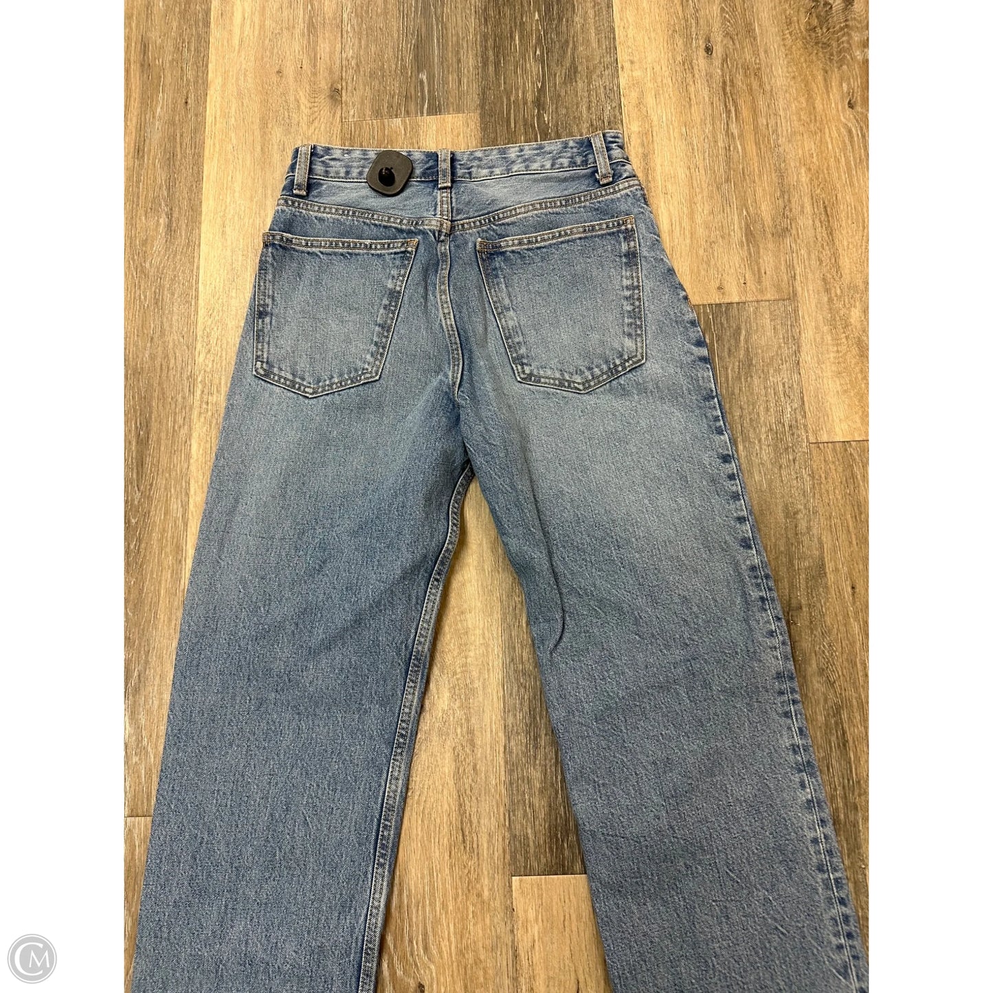 Jeans Straight By Zara In Blue Denim, Size: 4