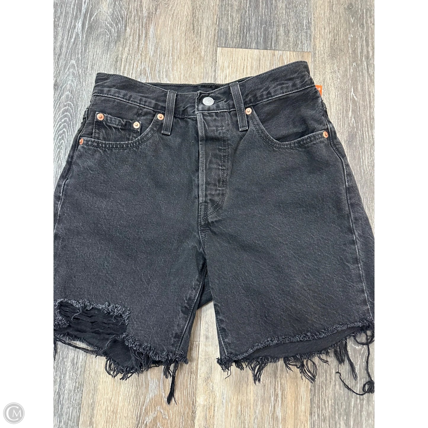 Shorts By Levis In Black Denim, Size: 0