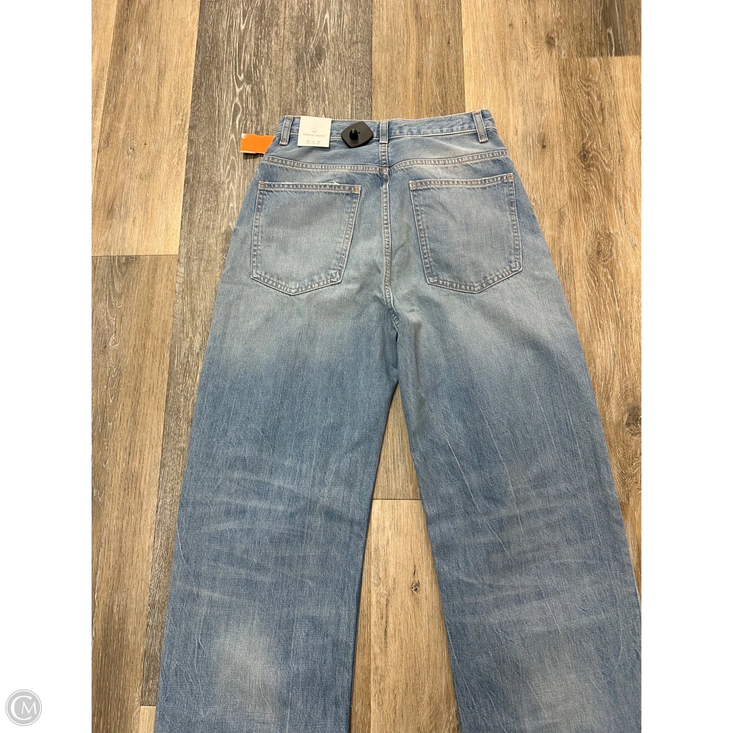 Jeans Wide Leg By Zara In Blue Denim, Size: 4