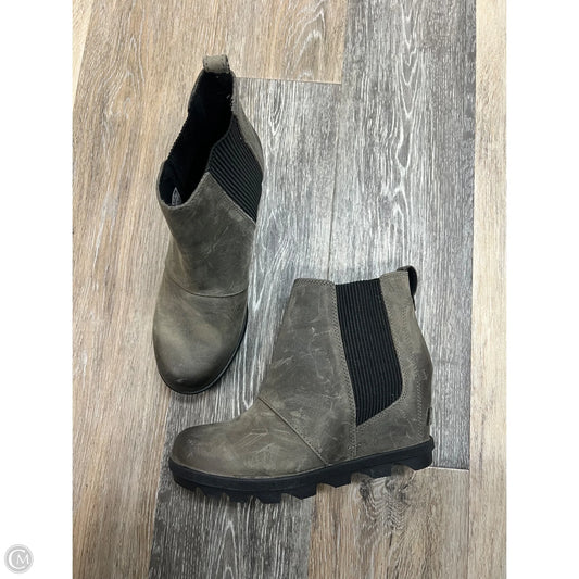 Boots Ankle Heels By Sorel In Grey, Size: 7.5