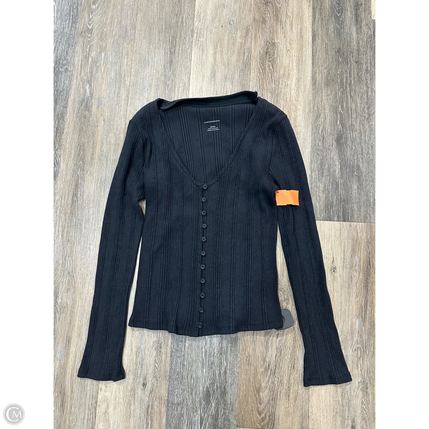 Top Long Sleeve By Anthropologie In Grey, Size: M