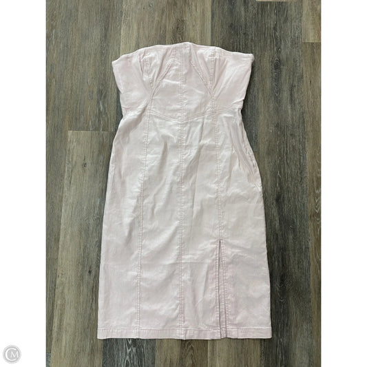 Dress Casual Midi By Anthropologie In Pink, Size: L