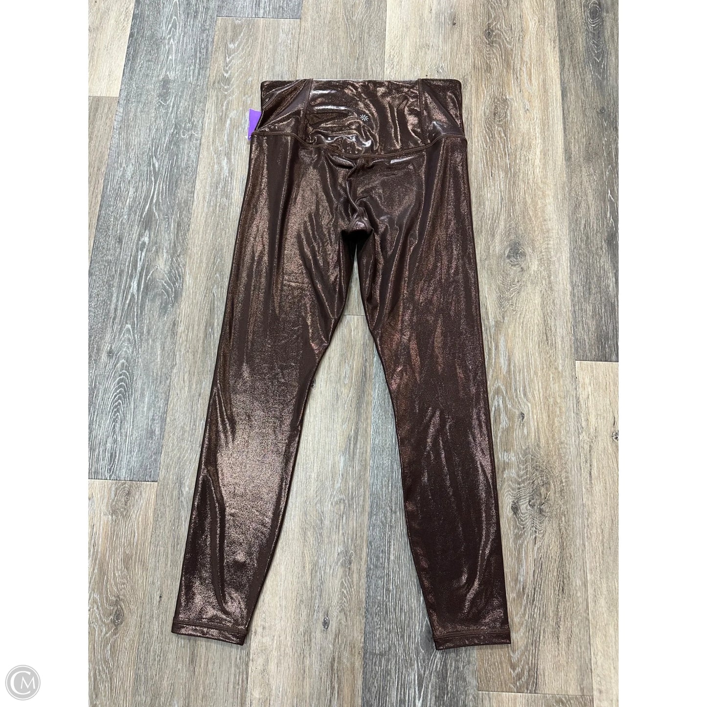 Athletic Leggings By Athleta In Brown, Size: M