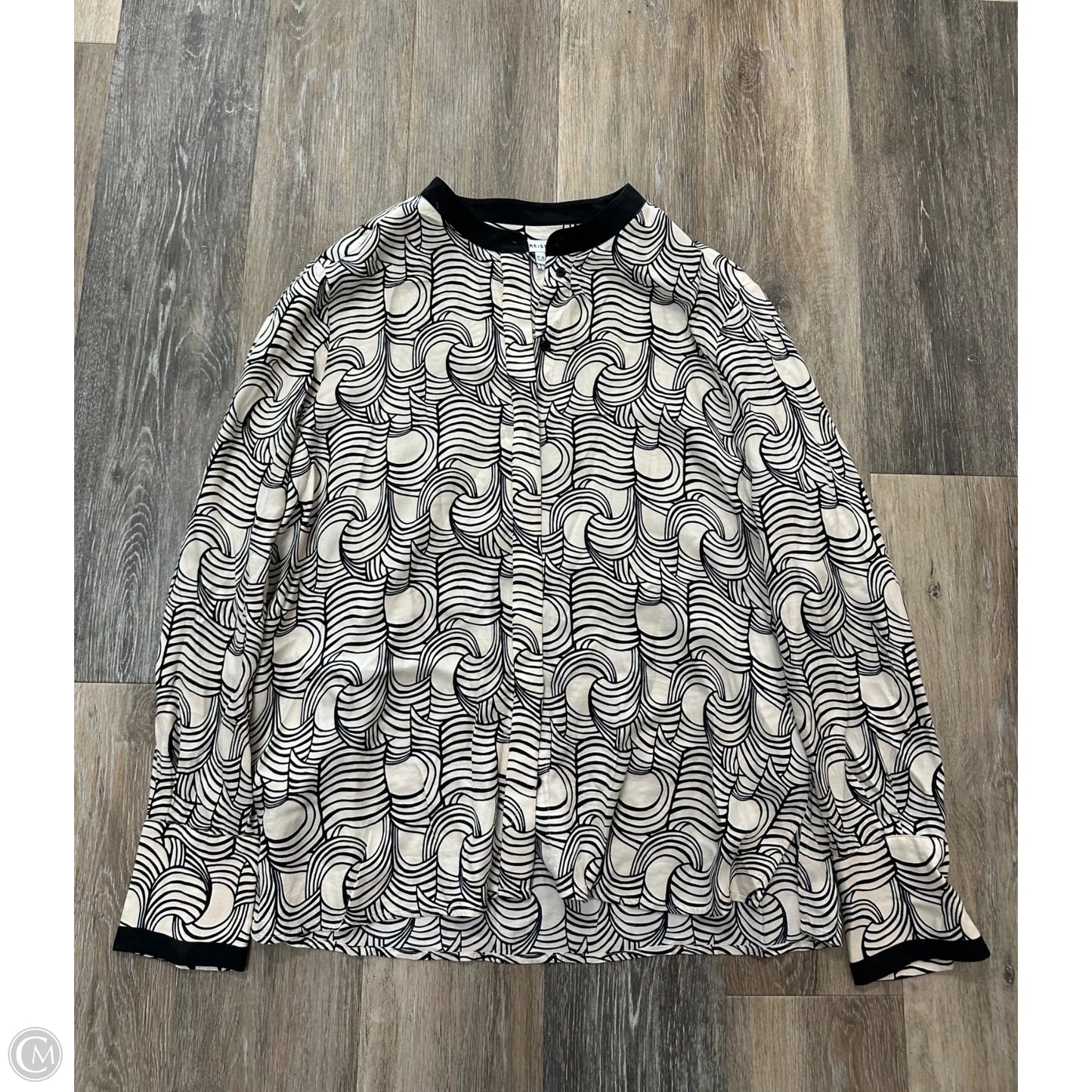 Blouse Long Sleeve By Reiss In Cream, Size: Xl