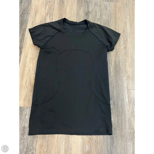 Athletic Top Short Sleeve By Lululemon In Black, Size: 8