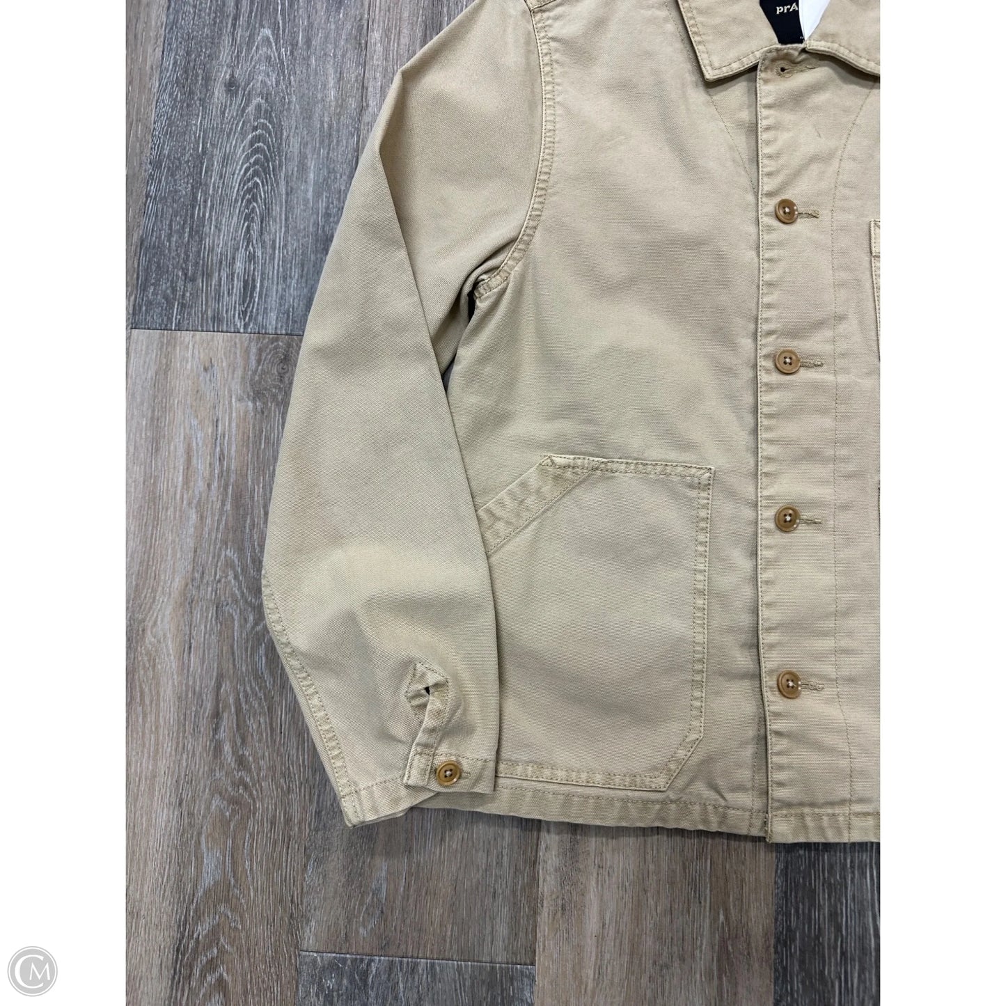 Jacket Denim By Prana In Taupe, Size: S