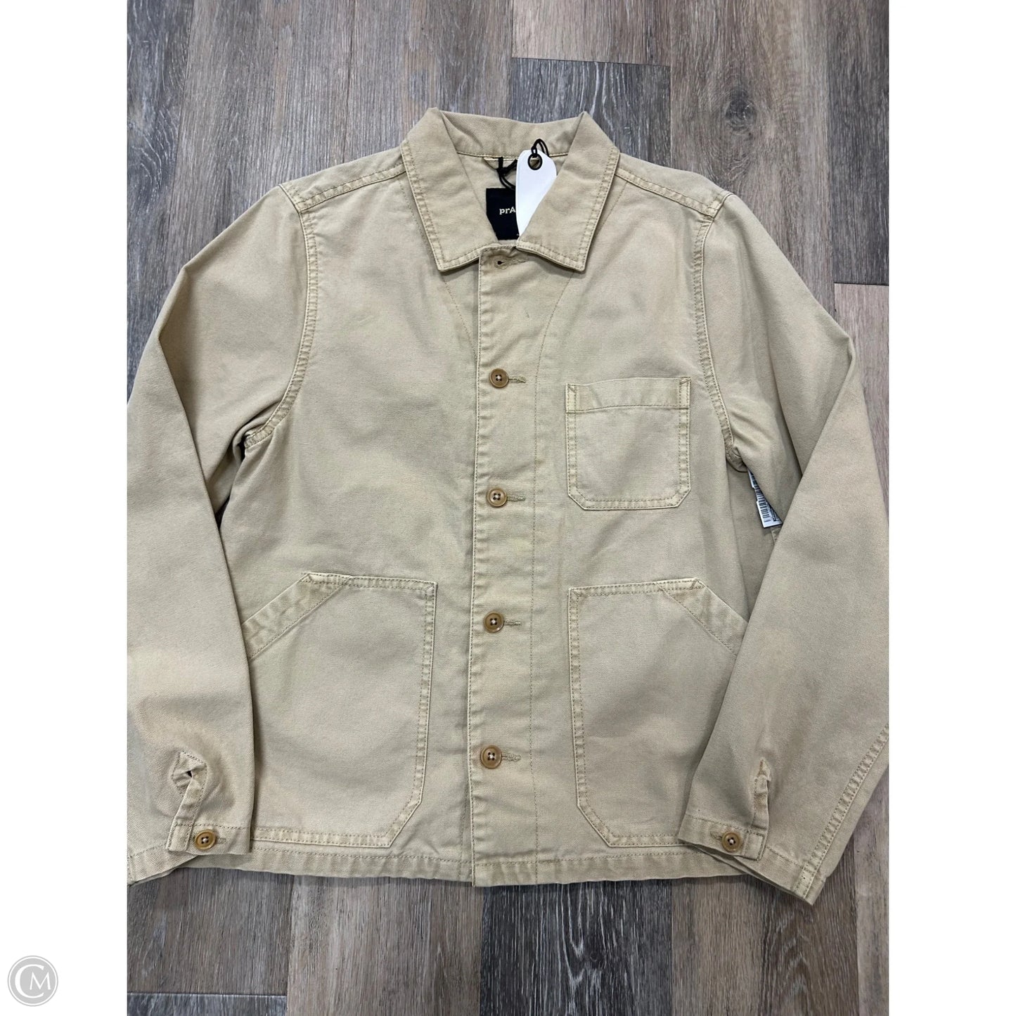 Jacket Denim By Prana In Taupe, Size: S