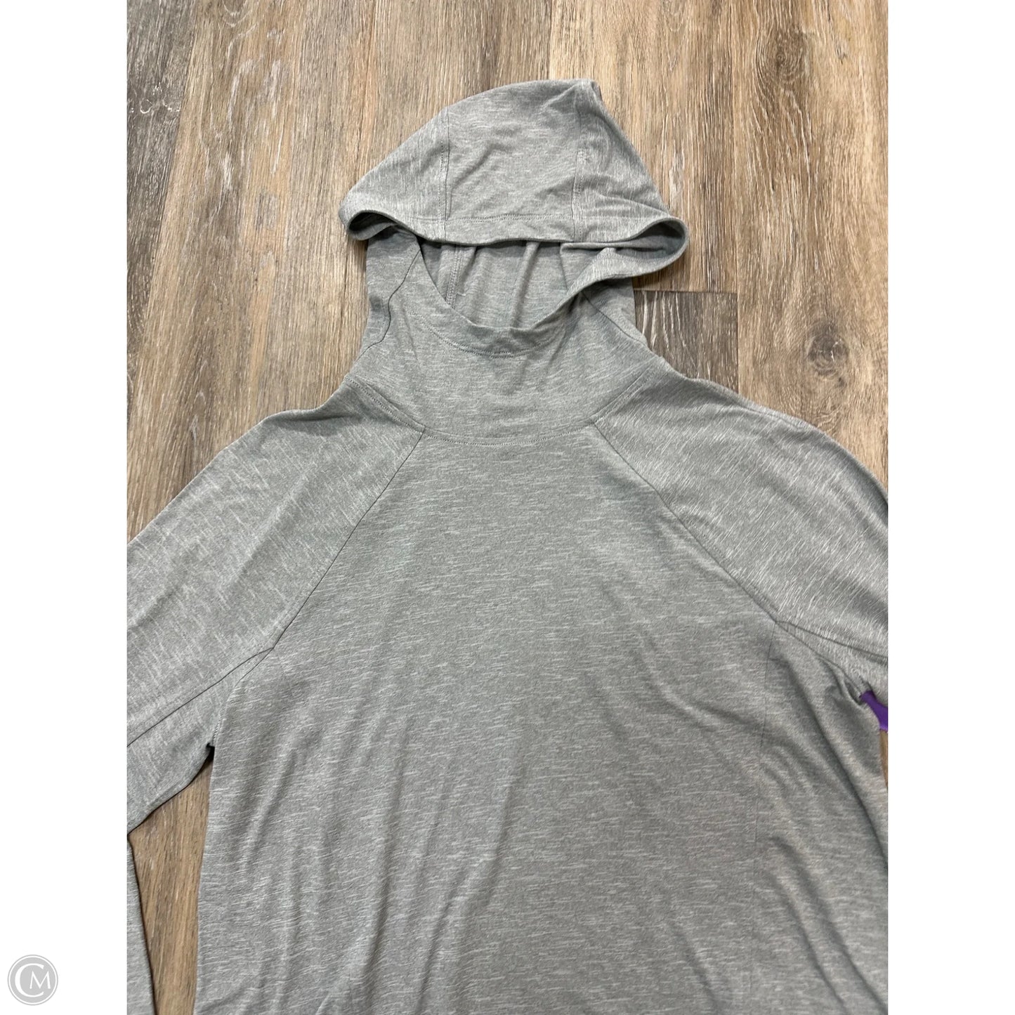 Athletic Top Long Sleeve Hoodie By Prana In Grey, Size: S