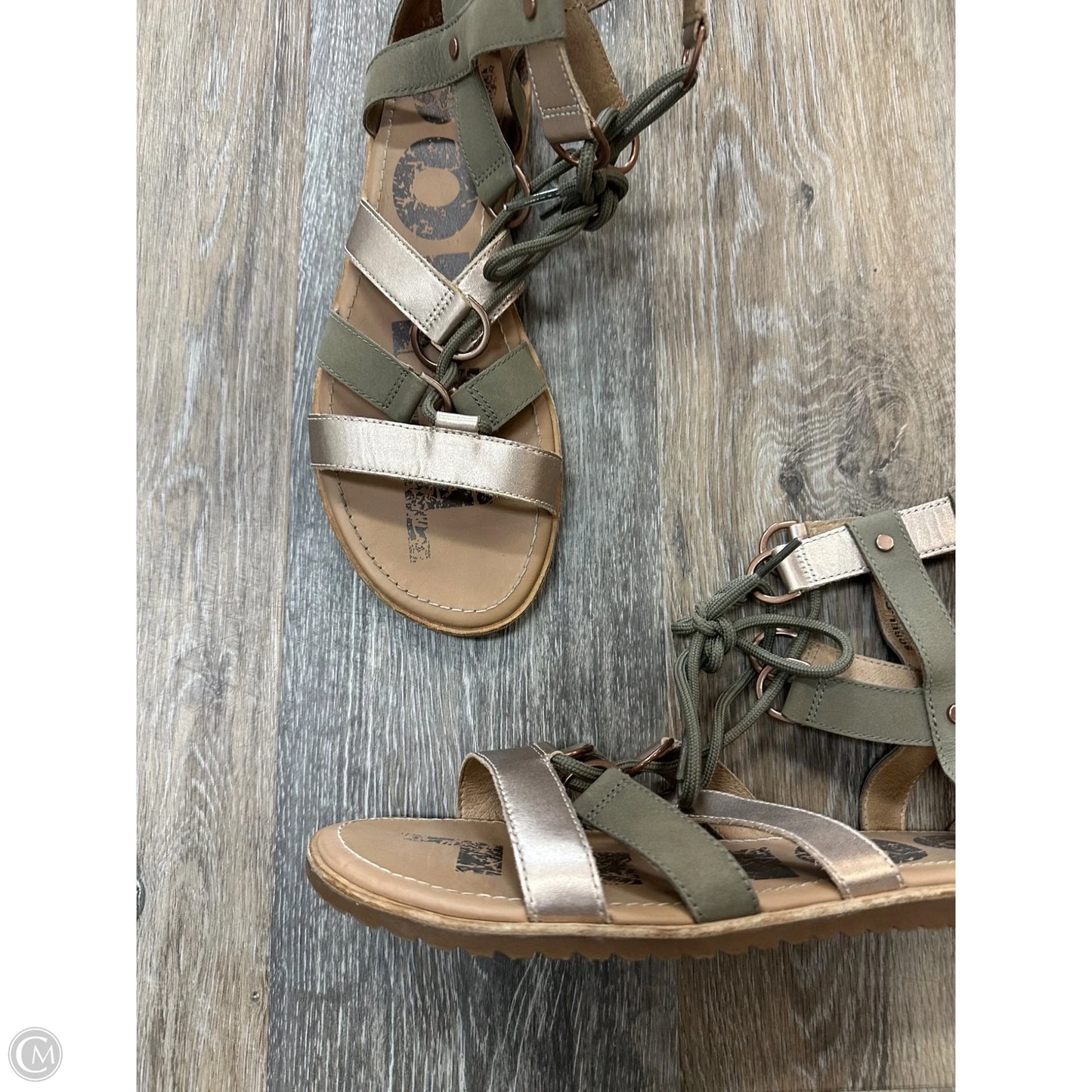 Sandals Flats By Sorel In Green, Size: 9.5