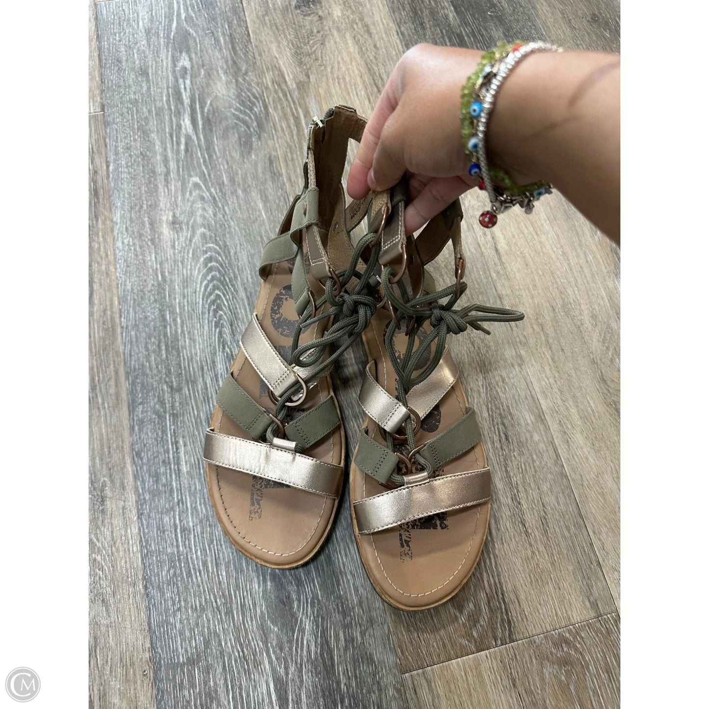 Sandals Flats By Sorel In Green, Size: 9.5