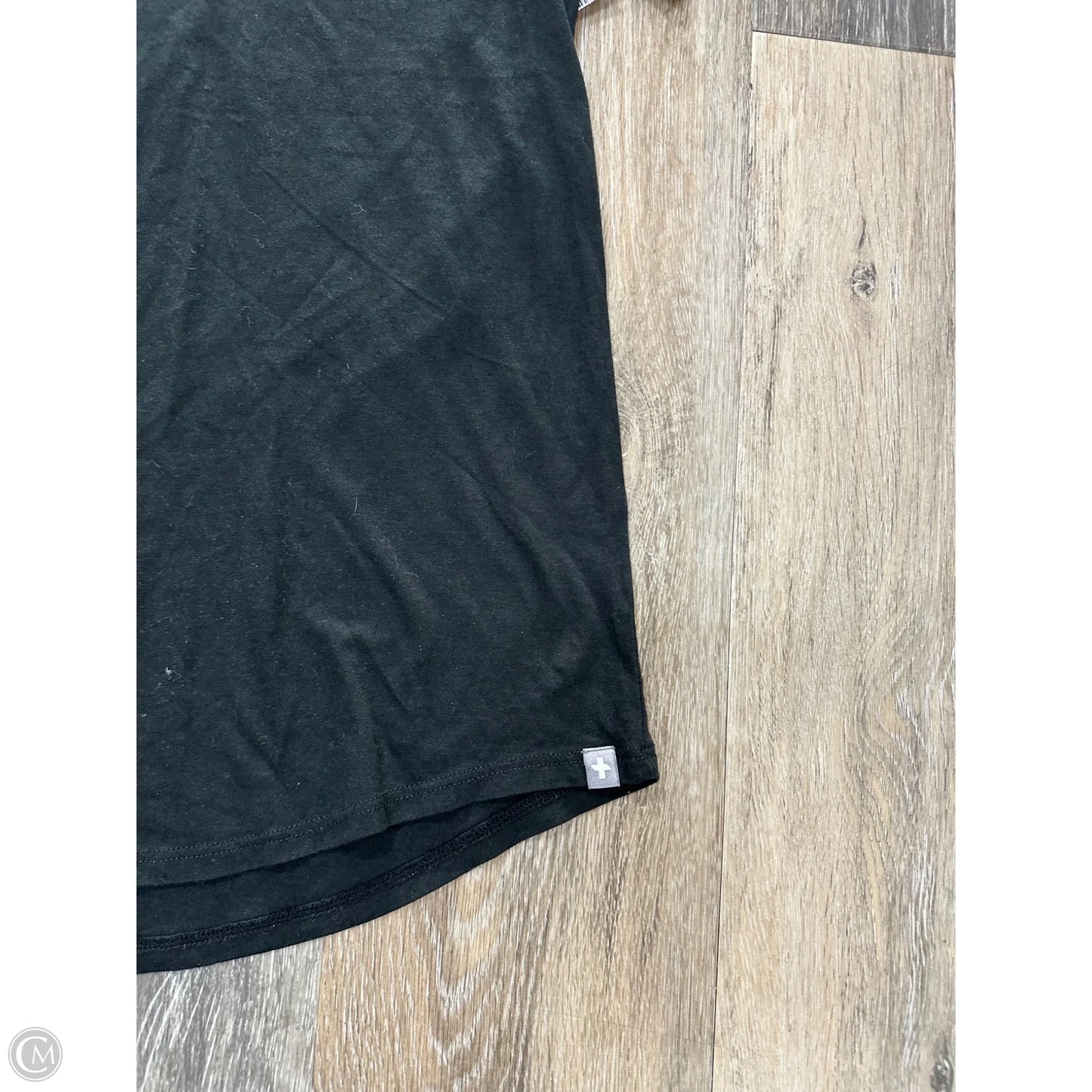 Athletic Top Short Sleeve By Figs In Black, Size: M