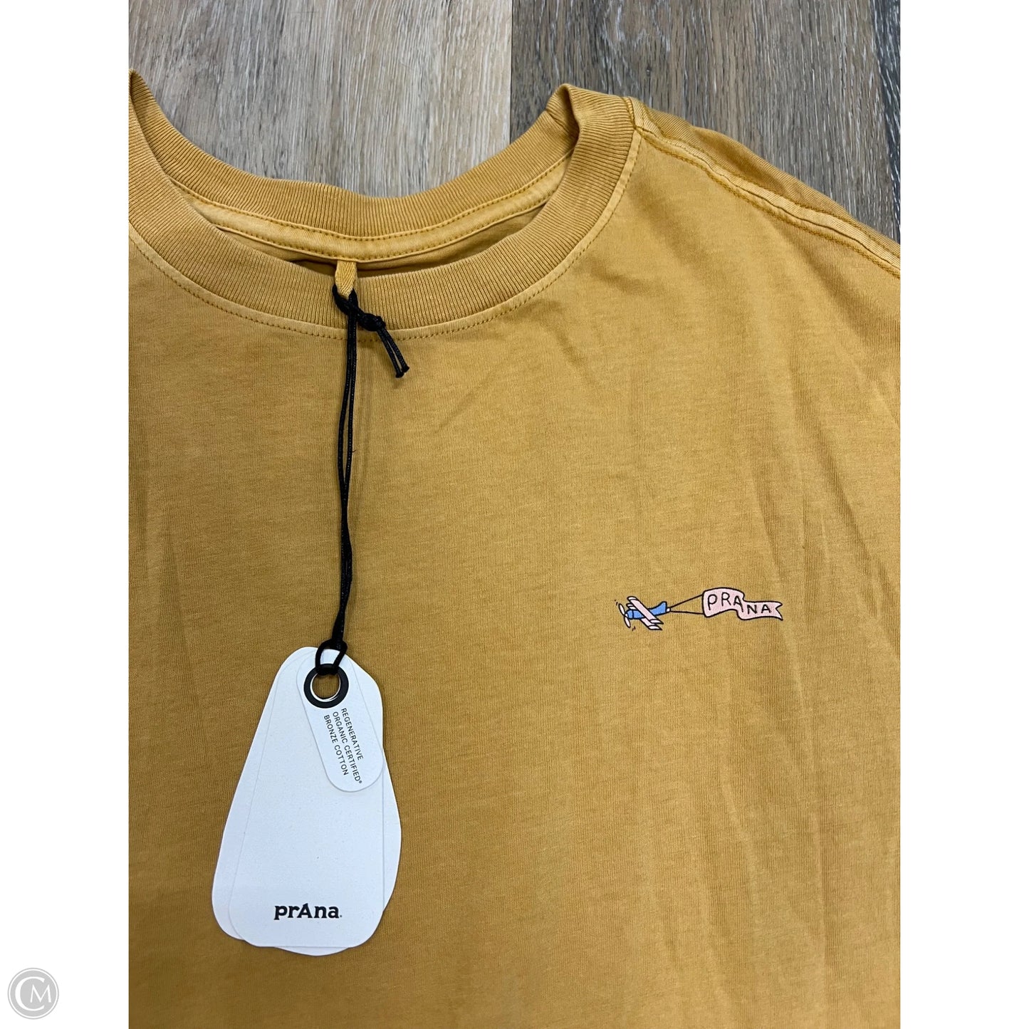 Athletic Top Short Sleeve By Prana In Yellow, Size: S