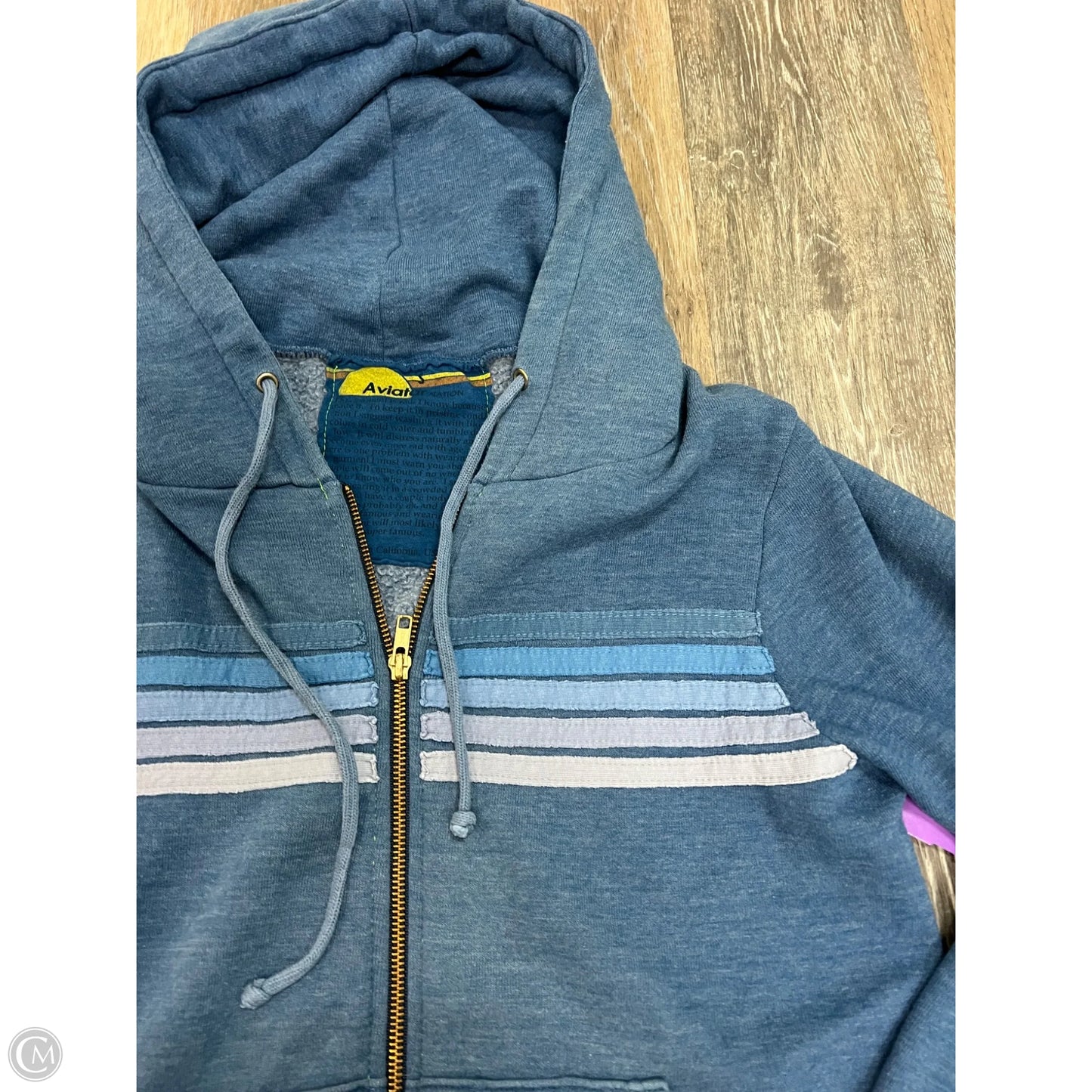 Sweatshirt Hoodie By Aviator Nation In Blue, Size: S