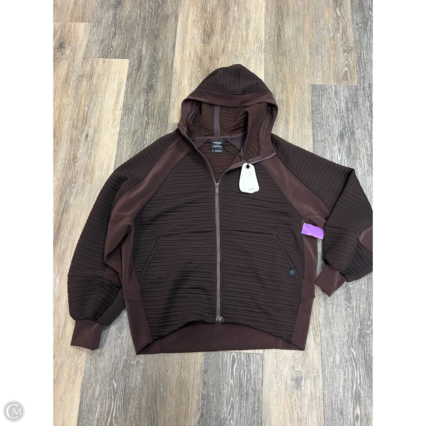 Athletic Sweatshirt Hoodie By Prana In Brown, Size: S