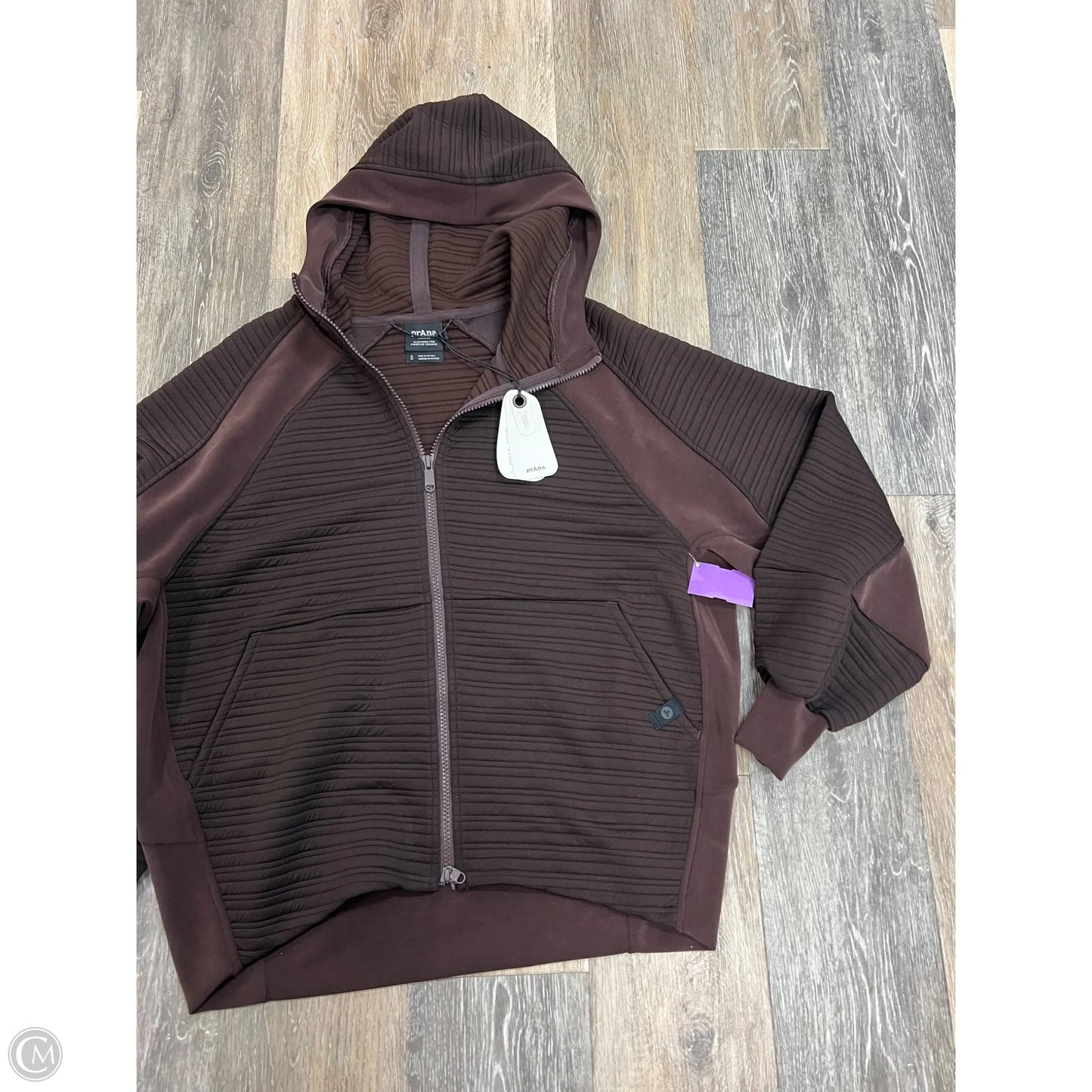 Athletic Sweatshirt Hoodie By Prana In Brown, Size: S