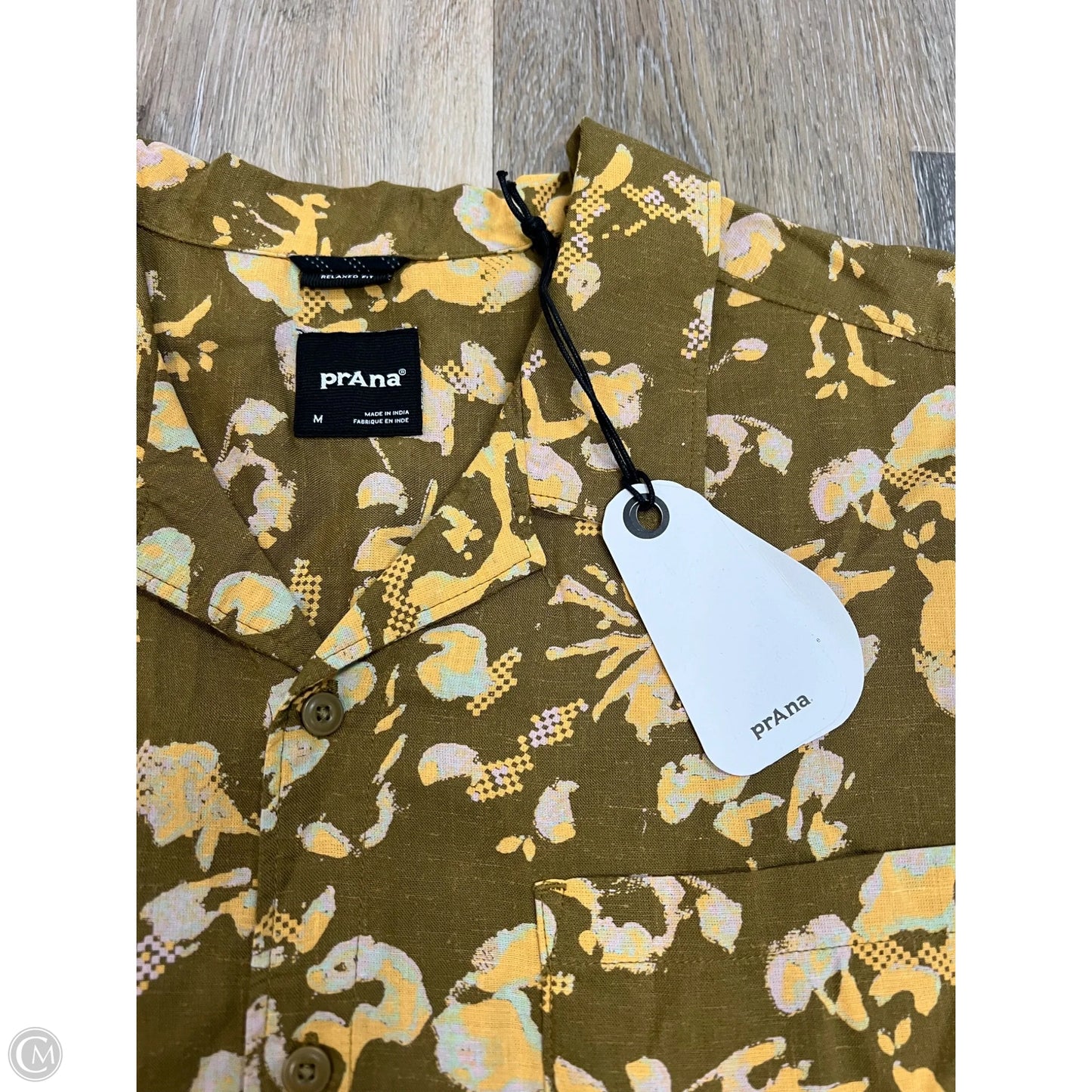 Blouse Short Sleeve By Prana In Green, Size: M (men’s)