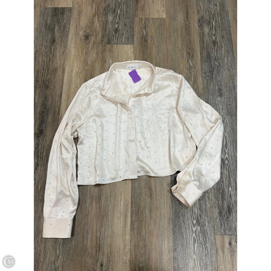 Blouse Long Sleeve By Good American In Cream, Size: M