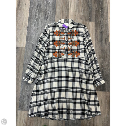 Dress Casual Midi By Maeve In Checkered Pattern, Size: L