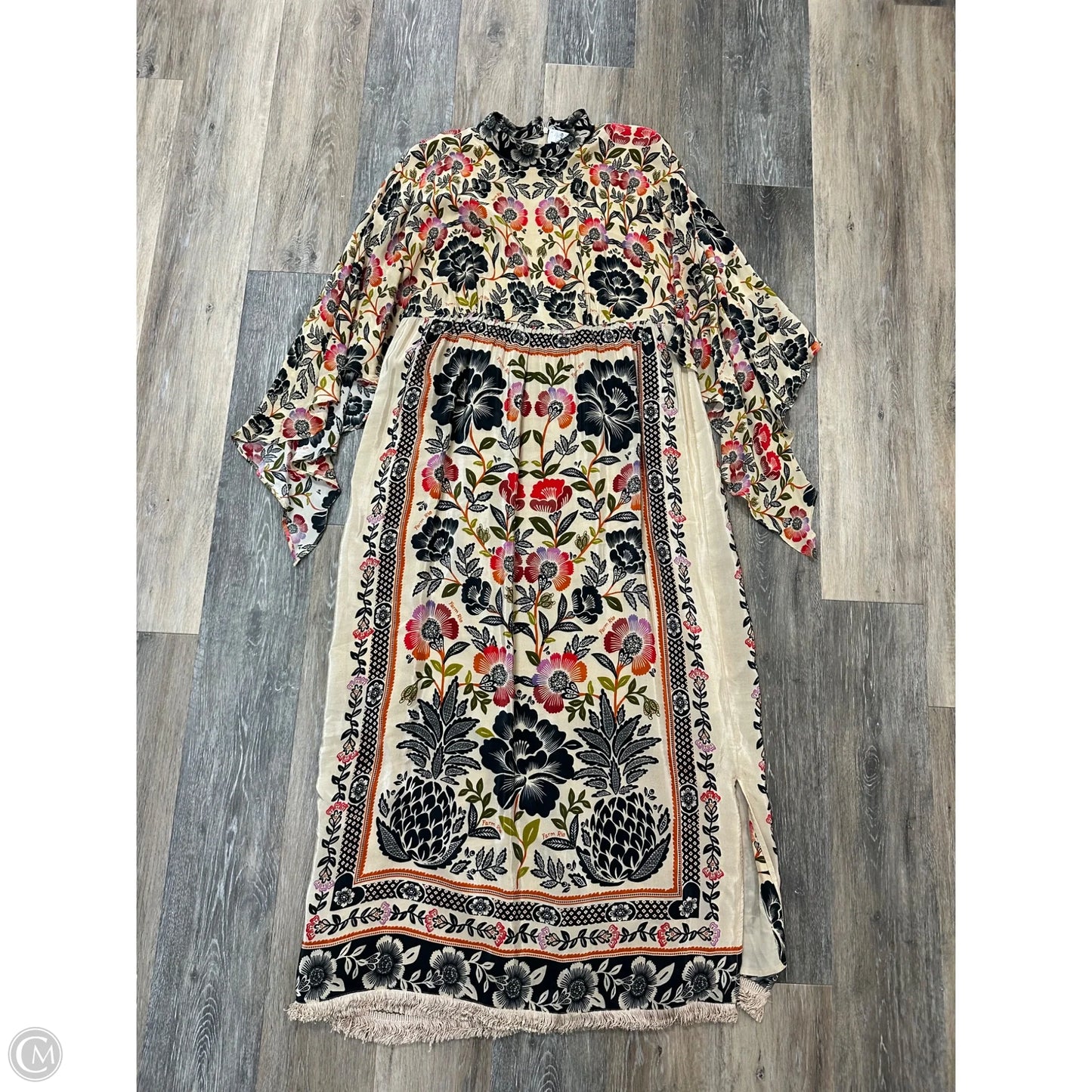 Dress Casual Maxi By Farm Rio In Floral Print, Size: L