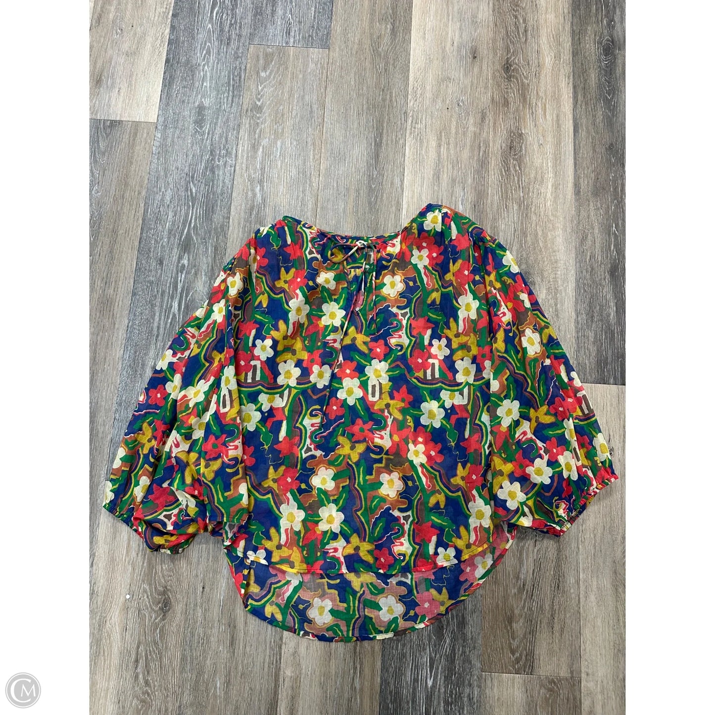 Blouse Long Sleeve By Mother In Floral Print, Size: L