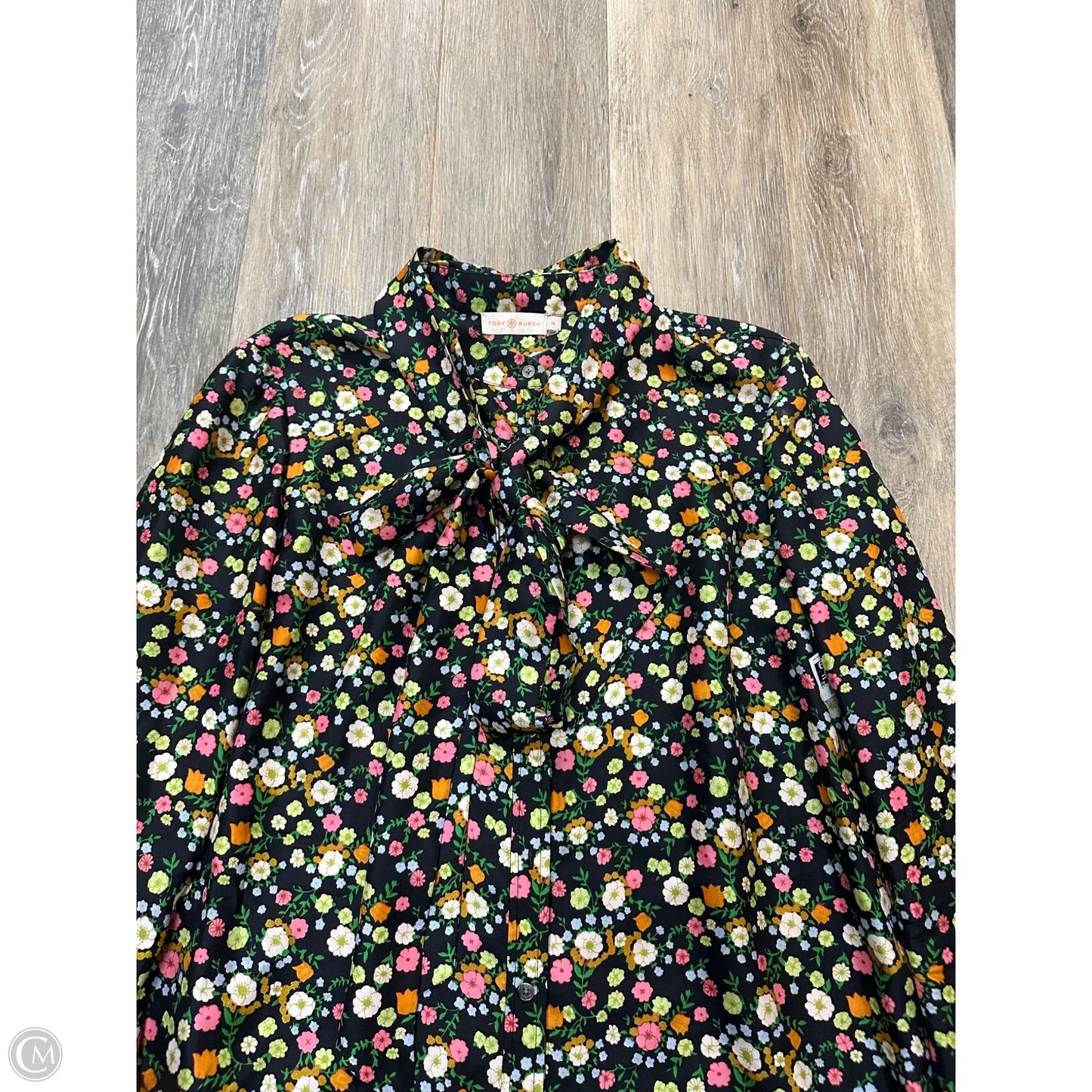 Blouse Designer By Tory Burch In Floral Print, Size: 14