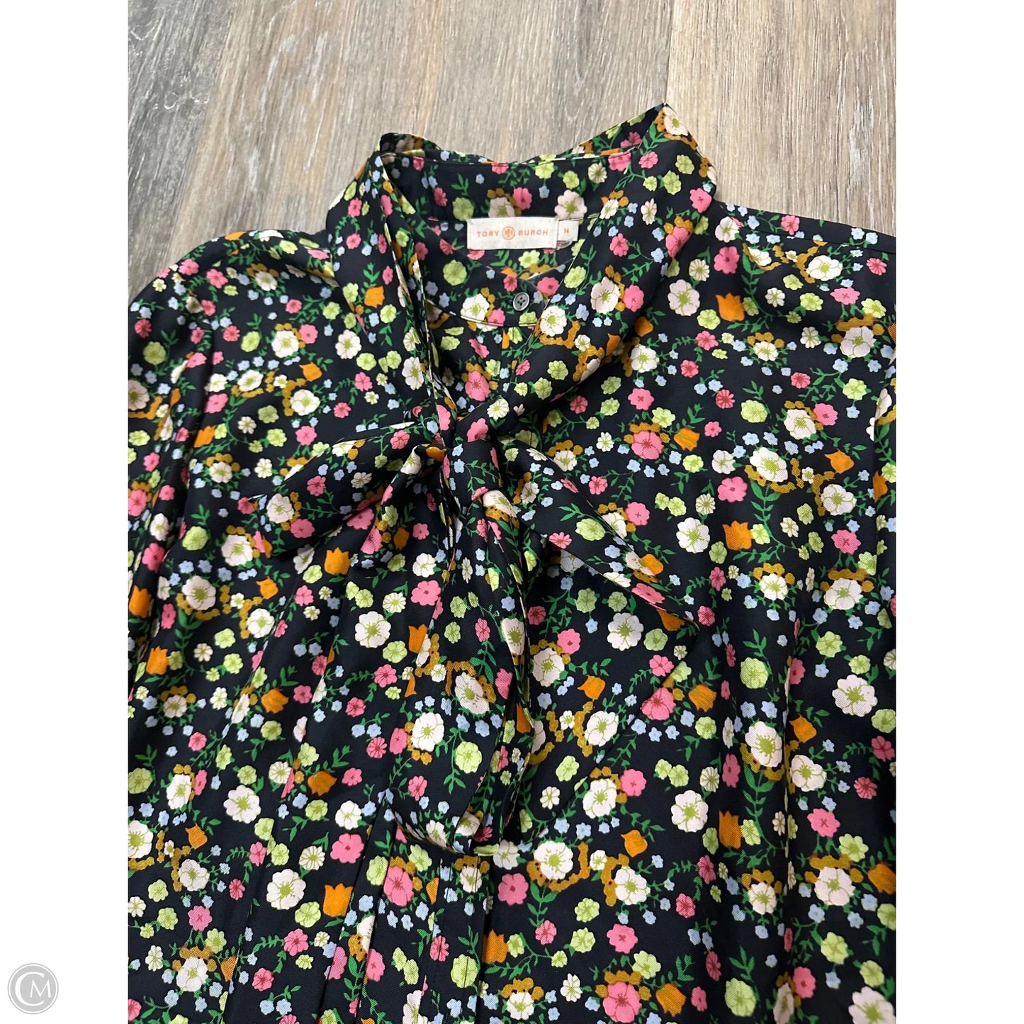 Blouse Designer By Tory Burch In Floral Print, Size: 14