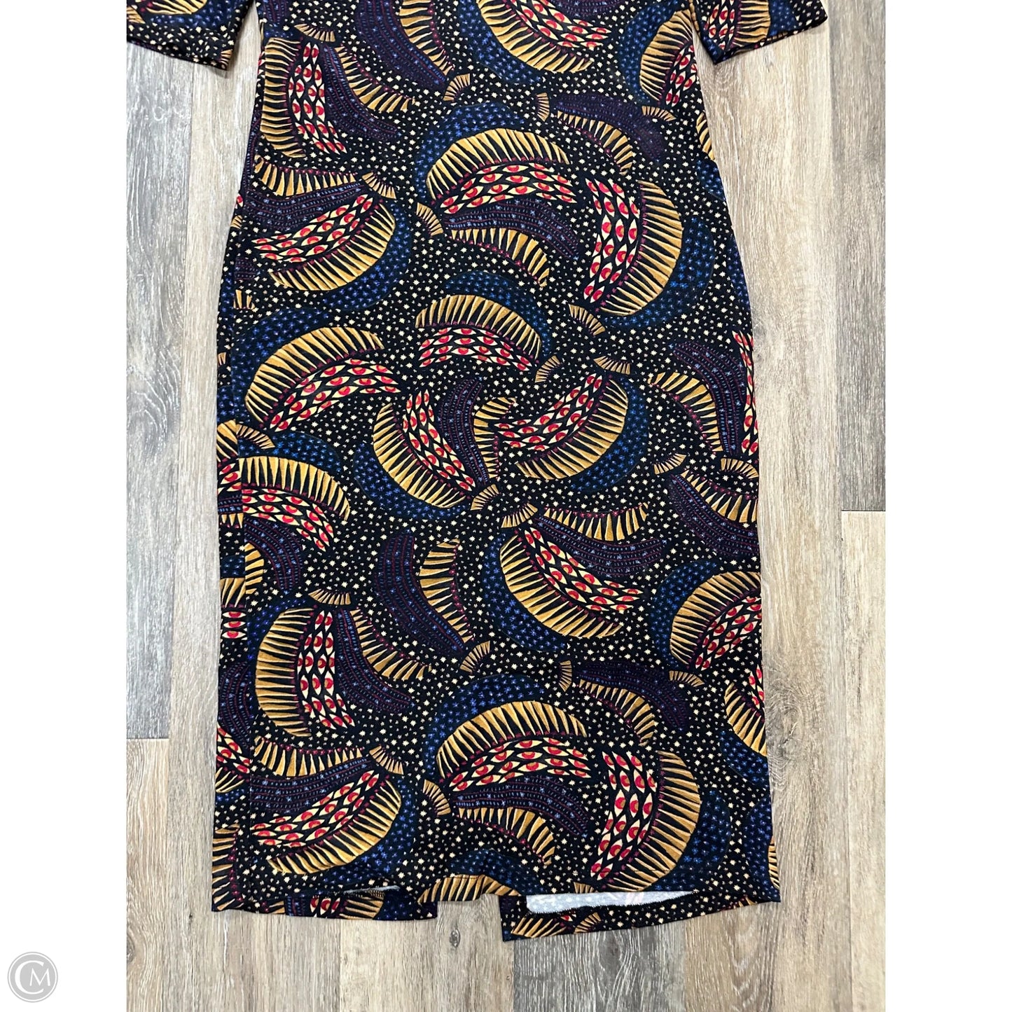 Dress Casual Maxi By Farm Rio In Black & Blue, Size: L