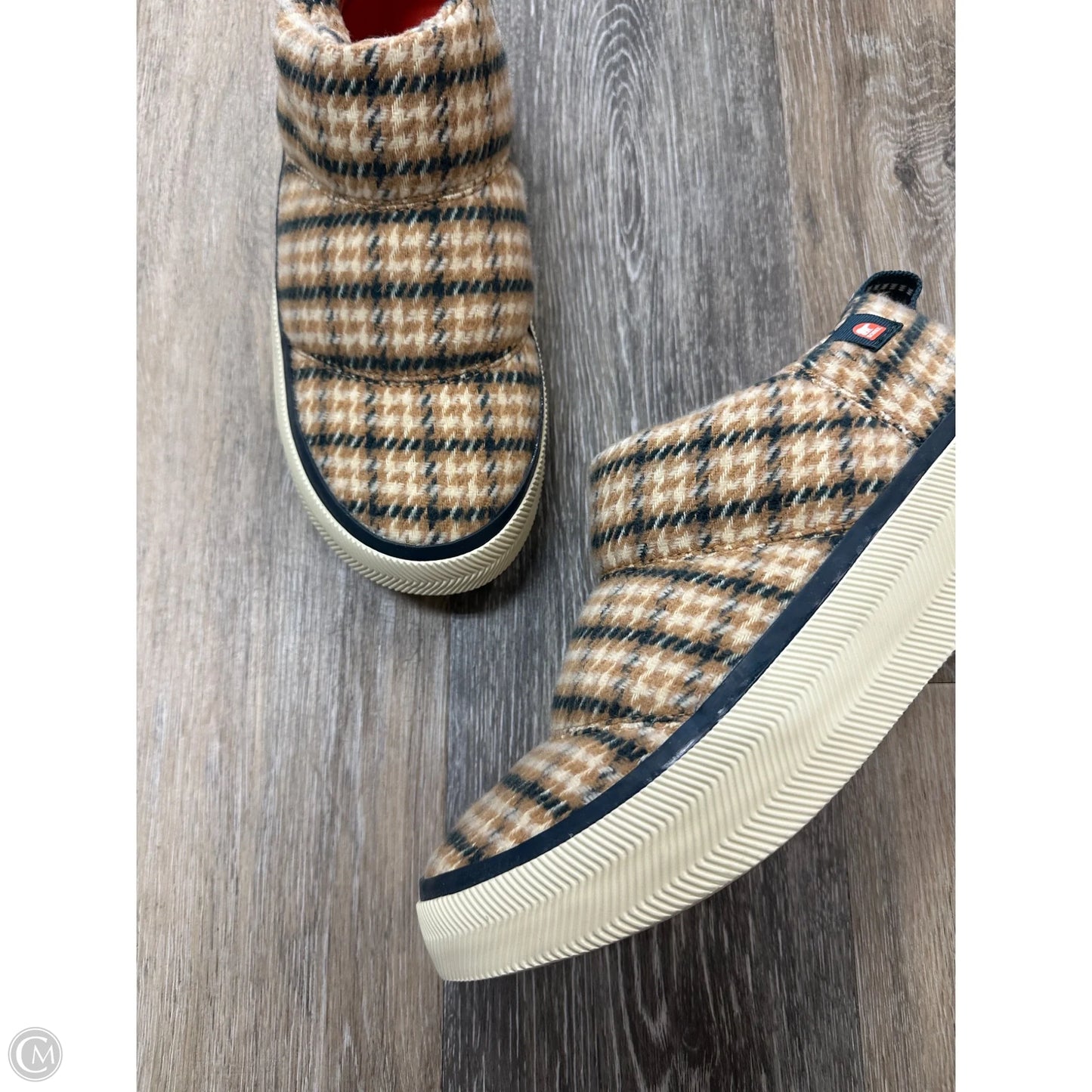 Boots Ankle Flats By Sorel In Plaid Pattern, Size: 9