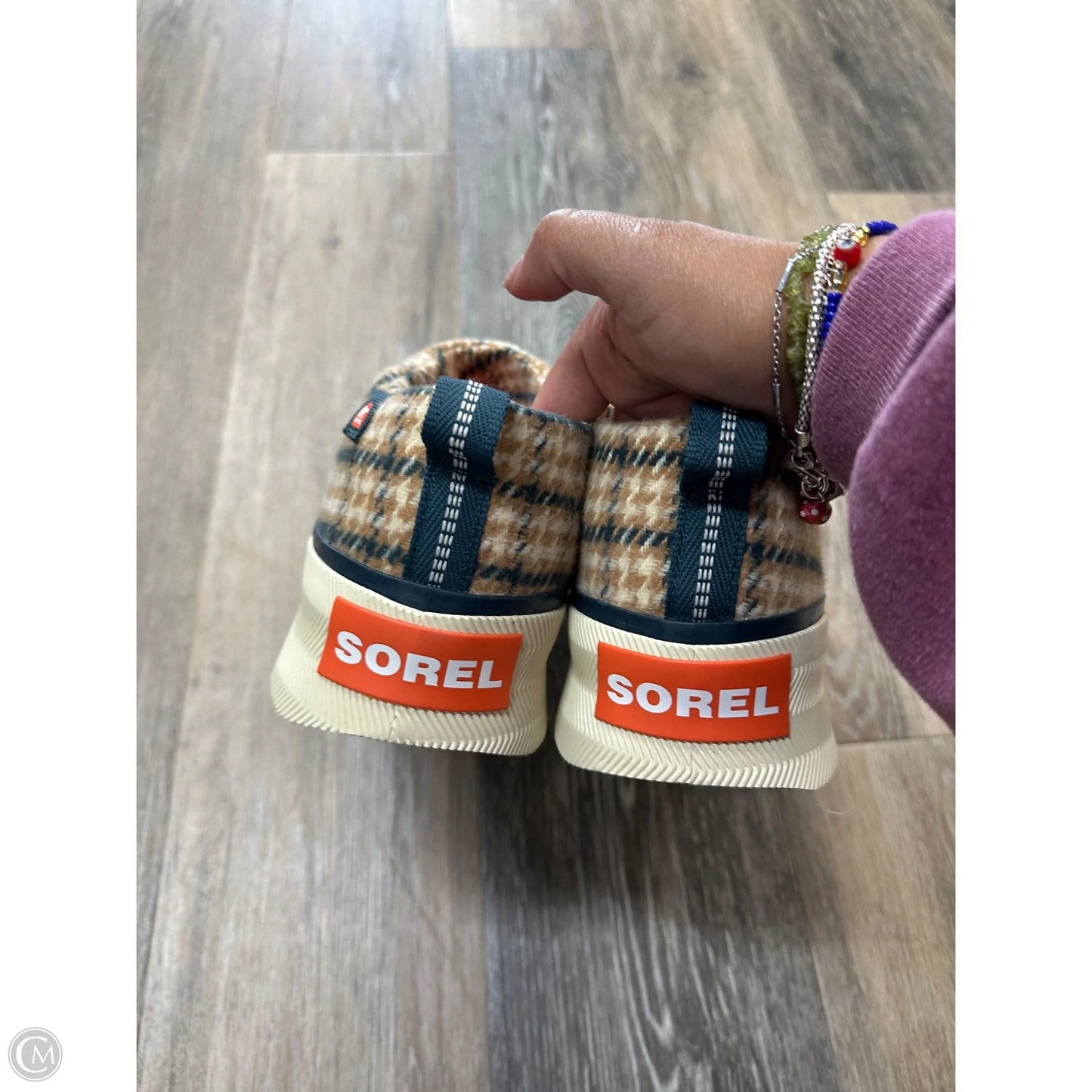 Boots Ankle Flats By Sorel In Plaid Pattern, Size: 9