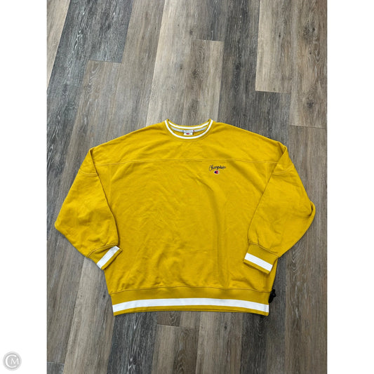 Sweatshirt Crewneck By Champion In Yellow, Size: Xl