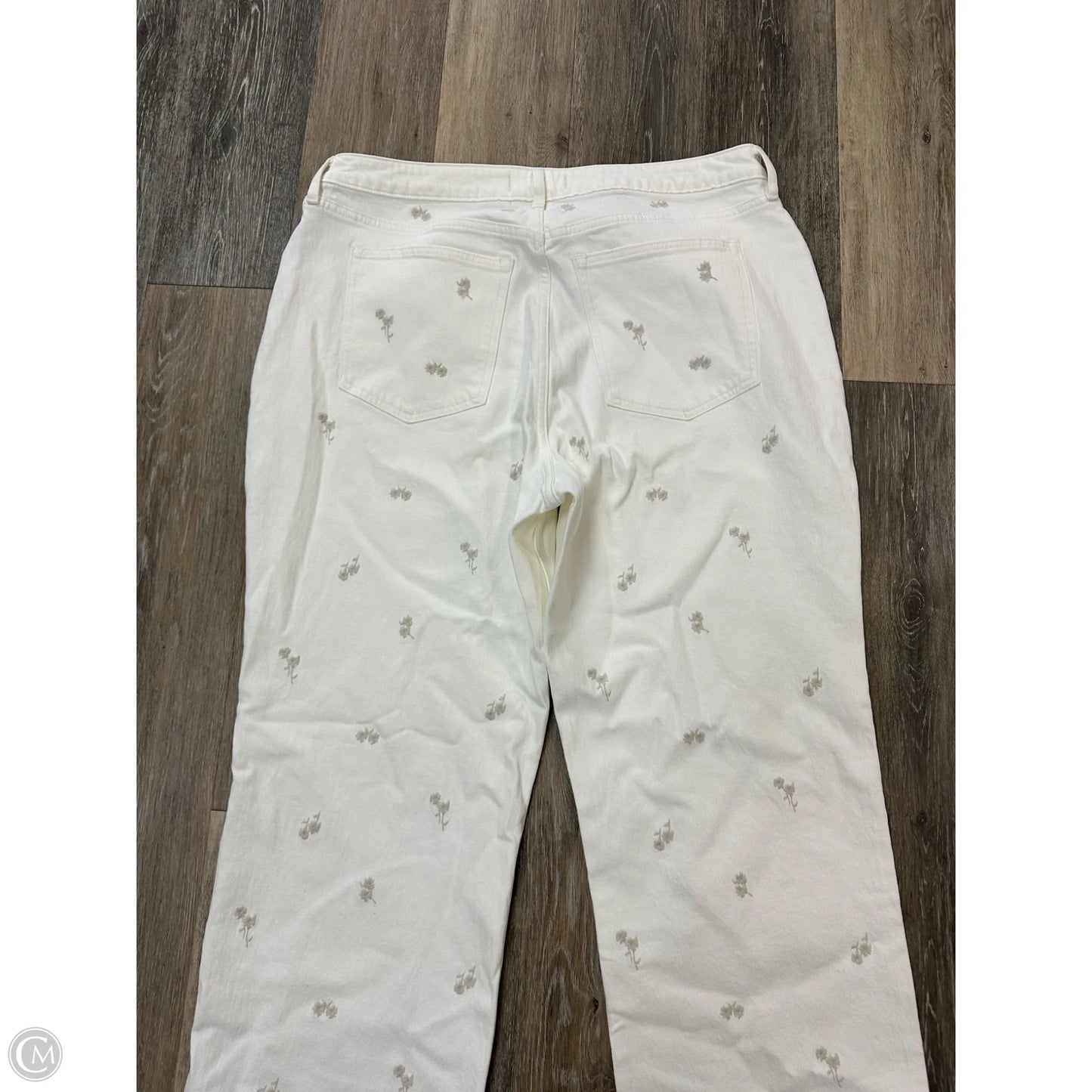 Jeans Boyfriend By Abercrombie And Fitch In White Denim, Size: 18