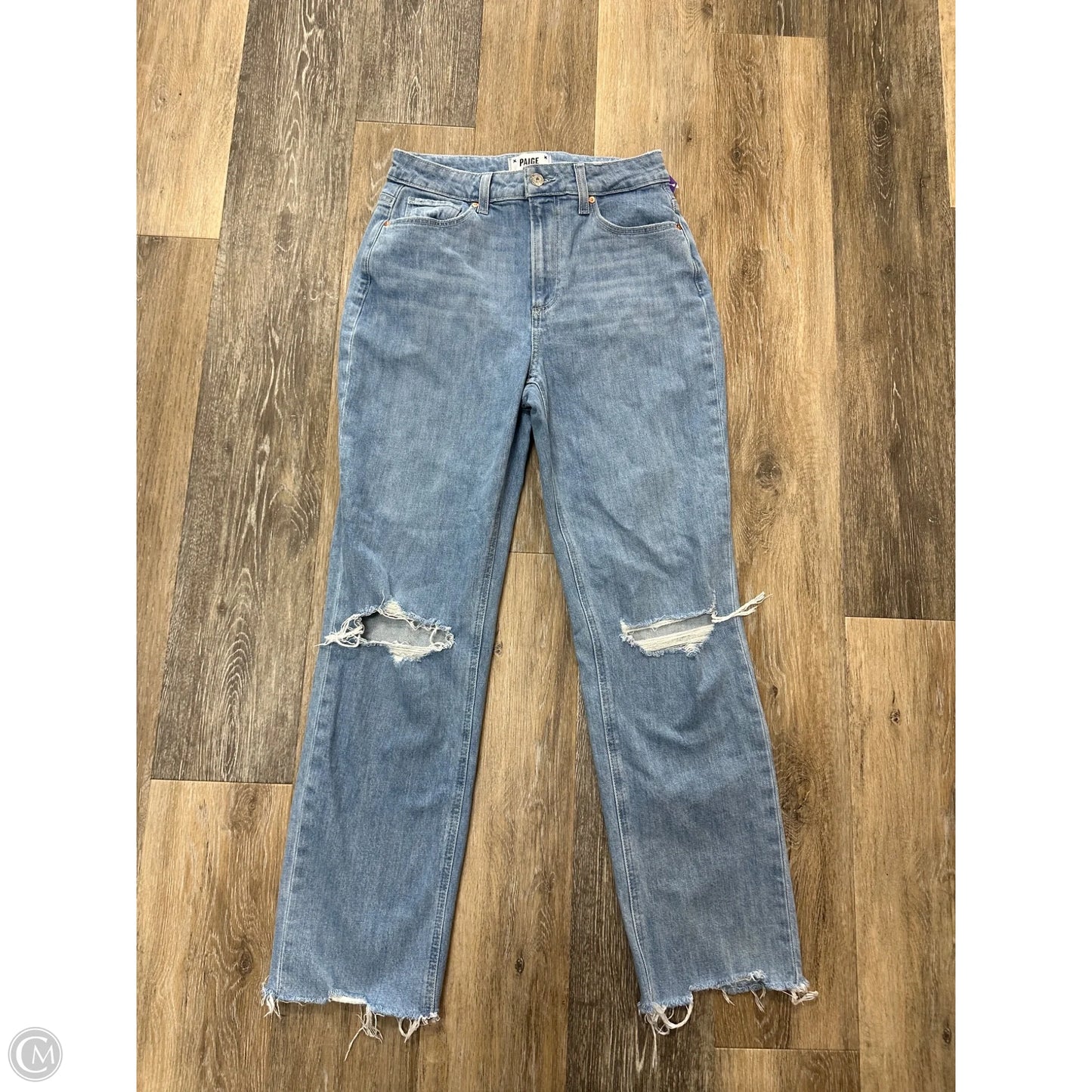 Jeans Straight By Paige In Blue Denim, Size: 2