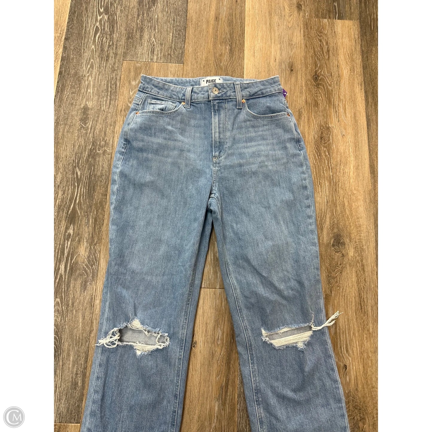 Jeans Straight By Paige In Blue Denim, Size: 2