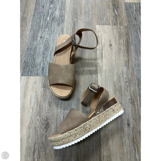 Sandals Heels Platform By Soda In Taupe, Size: 7