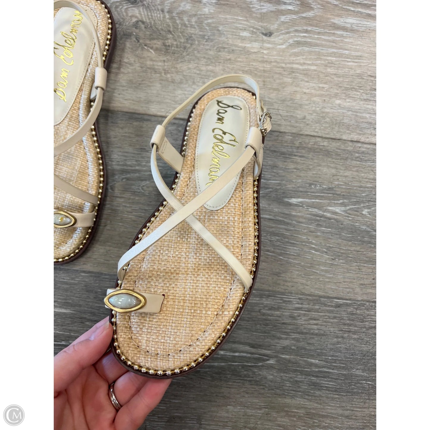 Sandals Flats By Sam Edelman In Cream, Size: 6.5