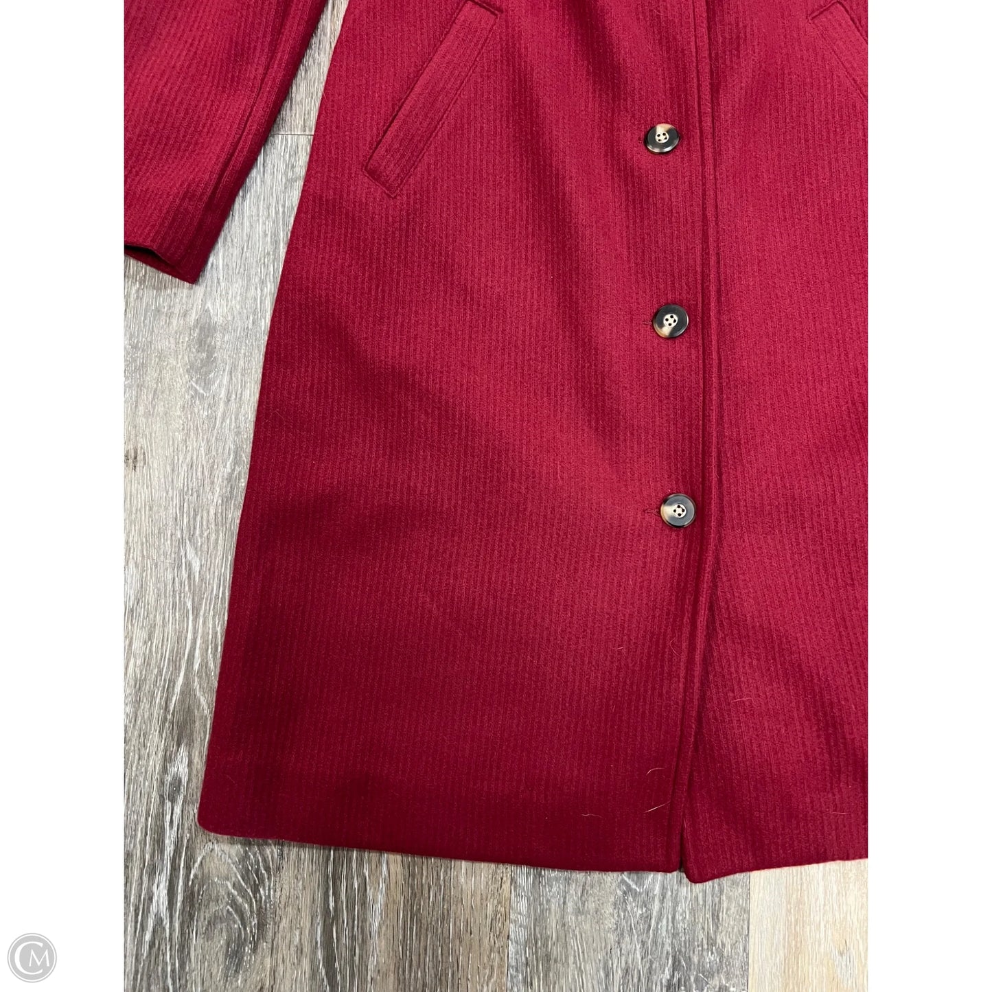 Coat Peacoat By Cabi In Red, Size: S