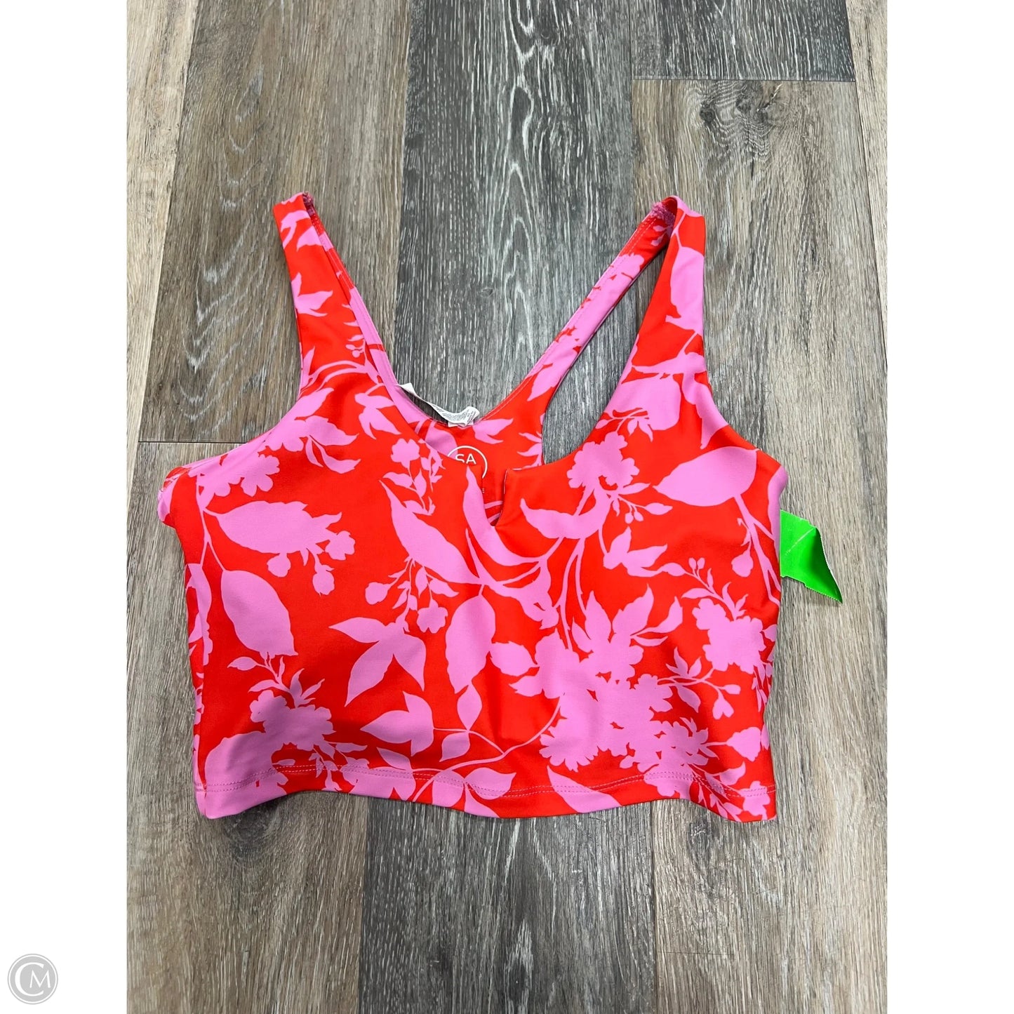 Athletic Bra By Sage In Orange & Pink, Size: M