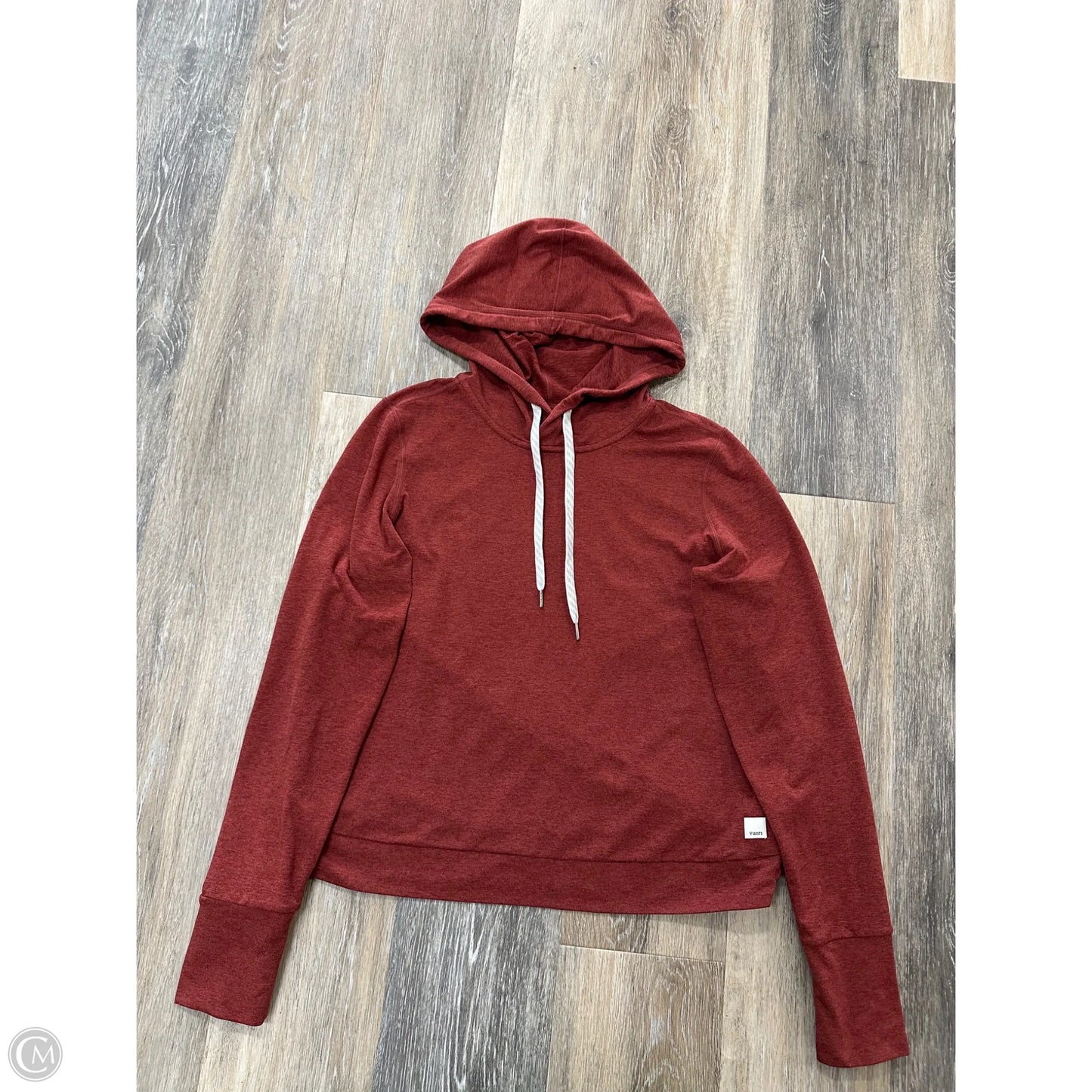 Athletic Top Long Sleeve Hoodie By Vuori In Orange, Size: S