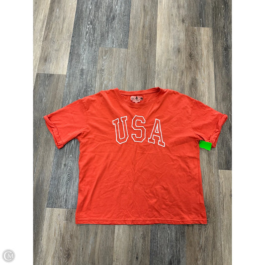 Top Short Sleeve By C And C In Orange, Size: L