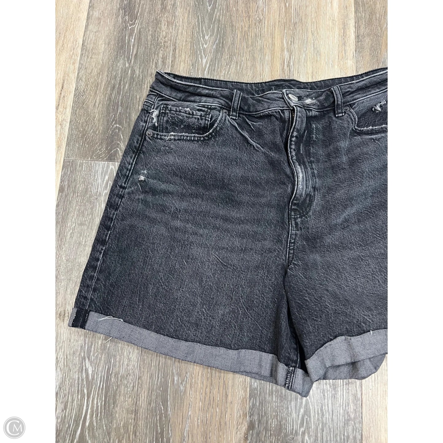 Shorts By American Eagle In Black Denim, Size: 14